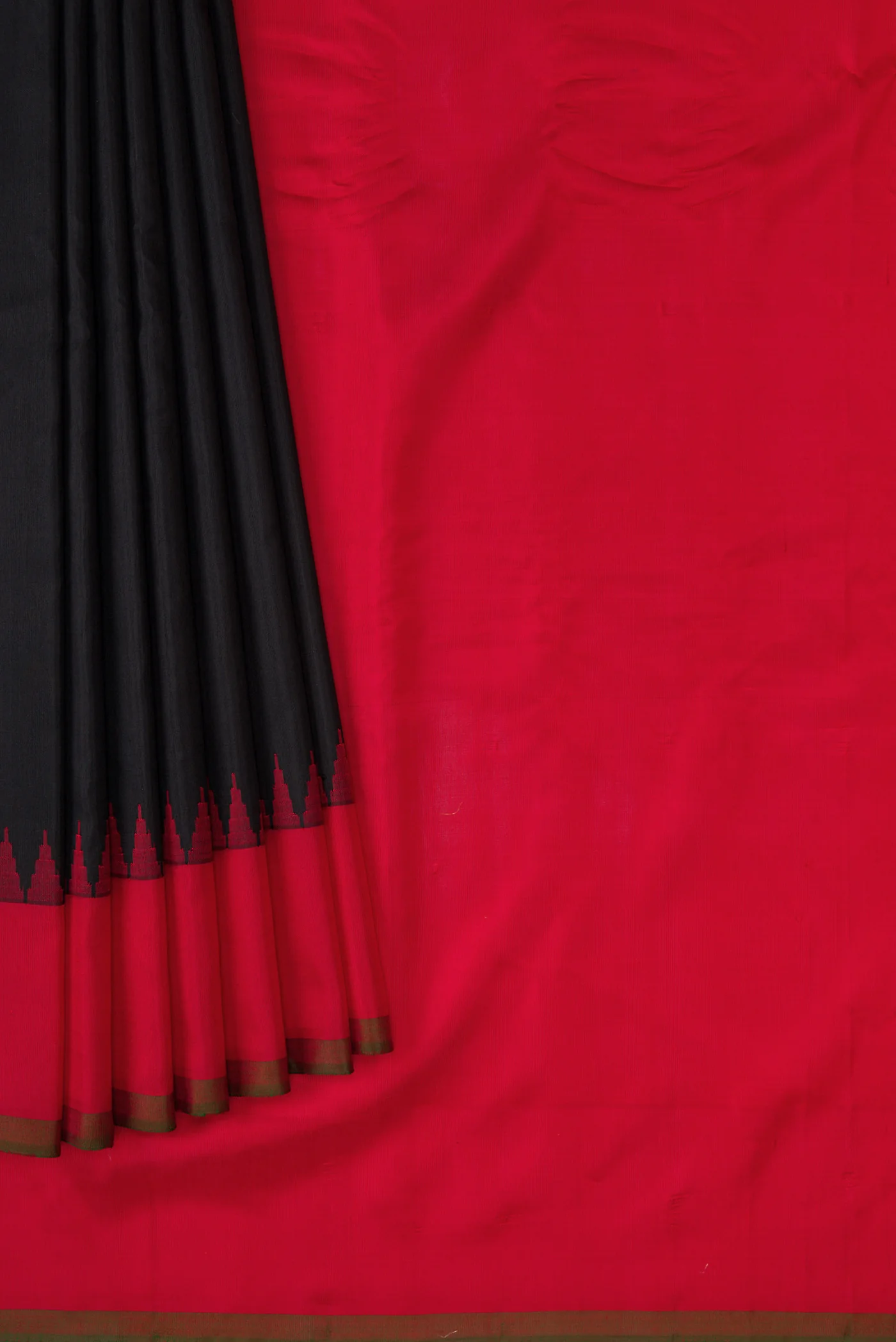 Black Gadwal Silk Saree - Image 4