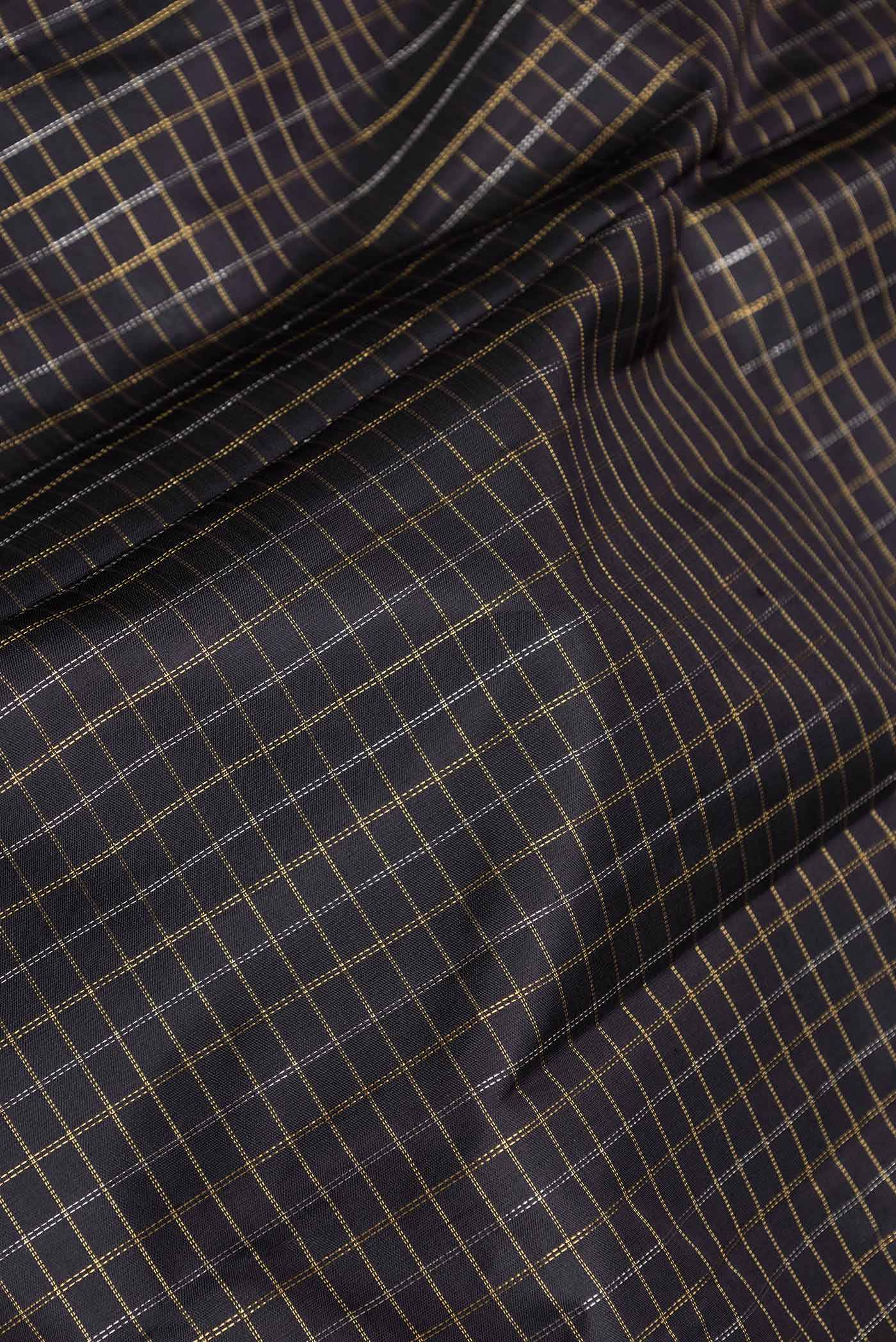 Black Dual Tone Kanchipuram Saree - Image 2