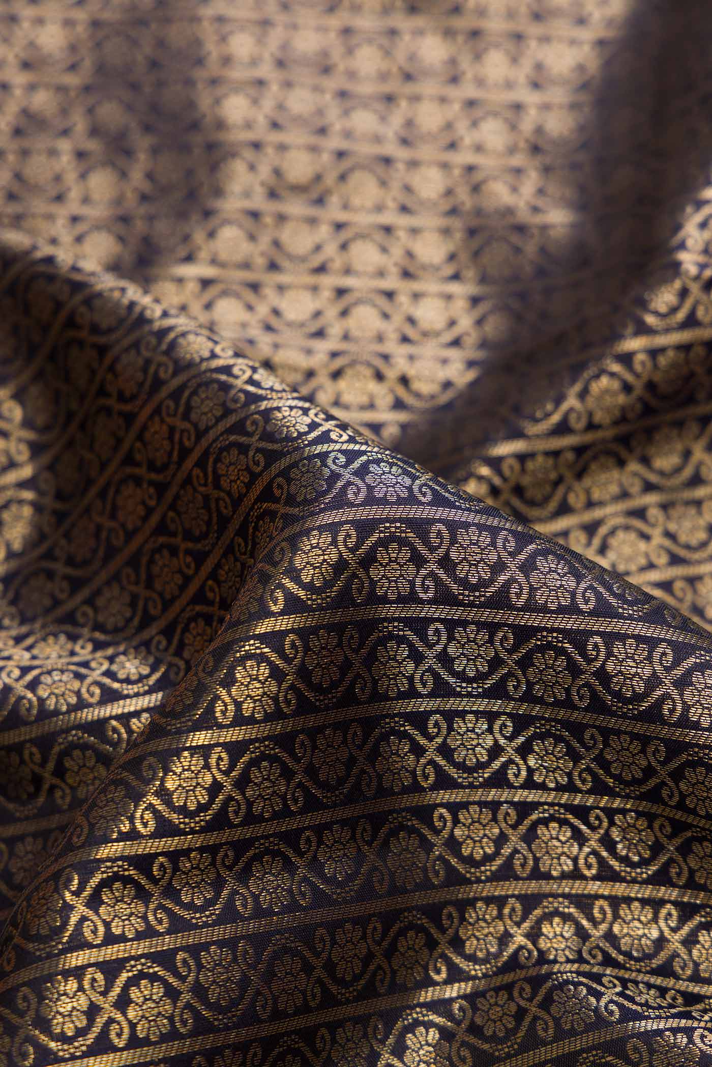 Black Kanchipuram Silk Saree - Image 2
