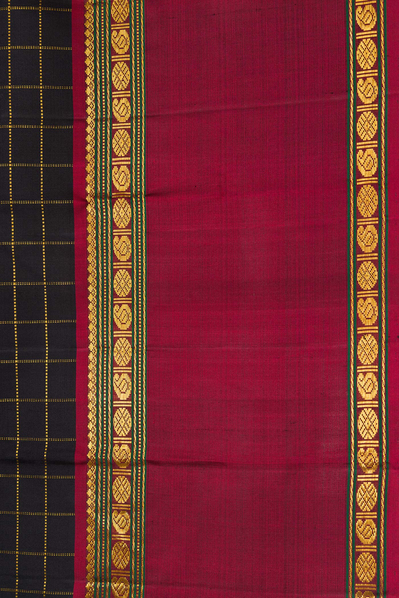 Black Kanchipuram Silk Saree - Image 3