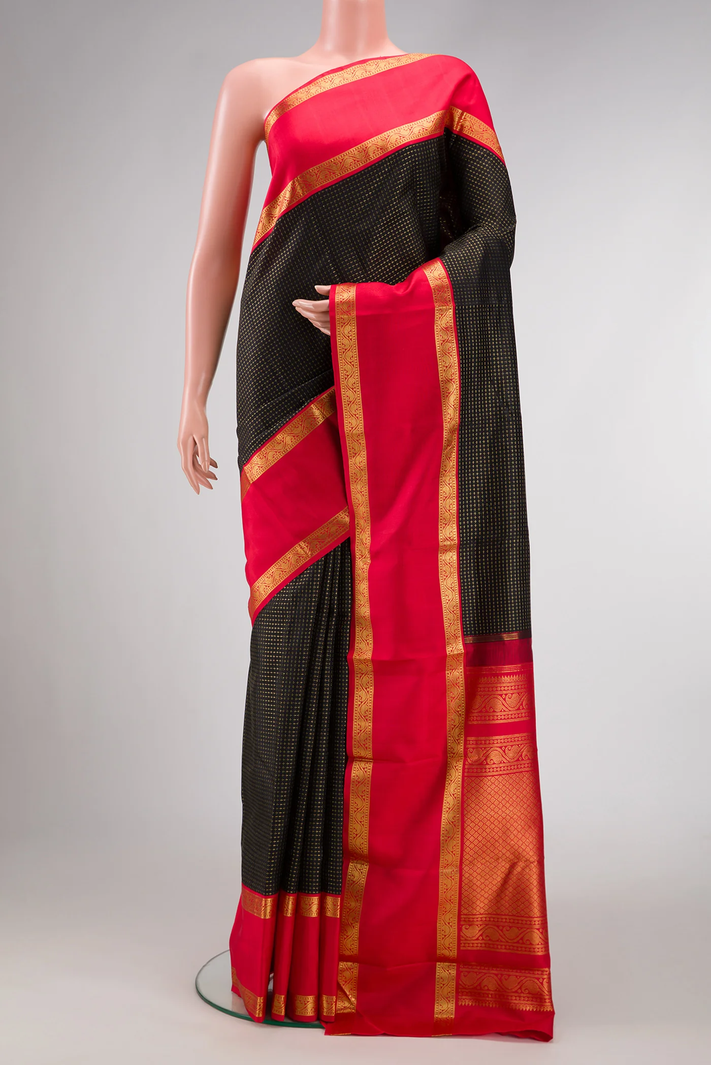 Black Kanjivaram Silk Saree