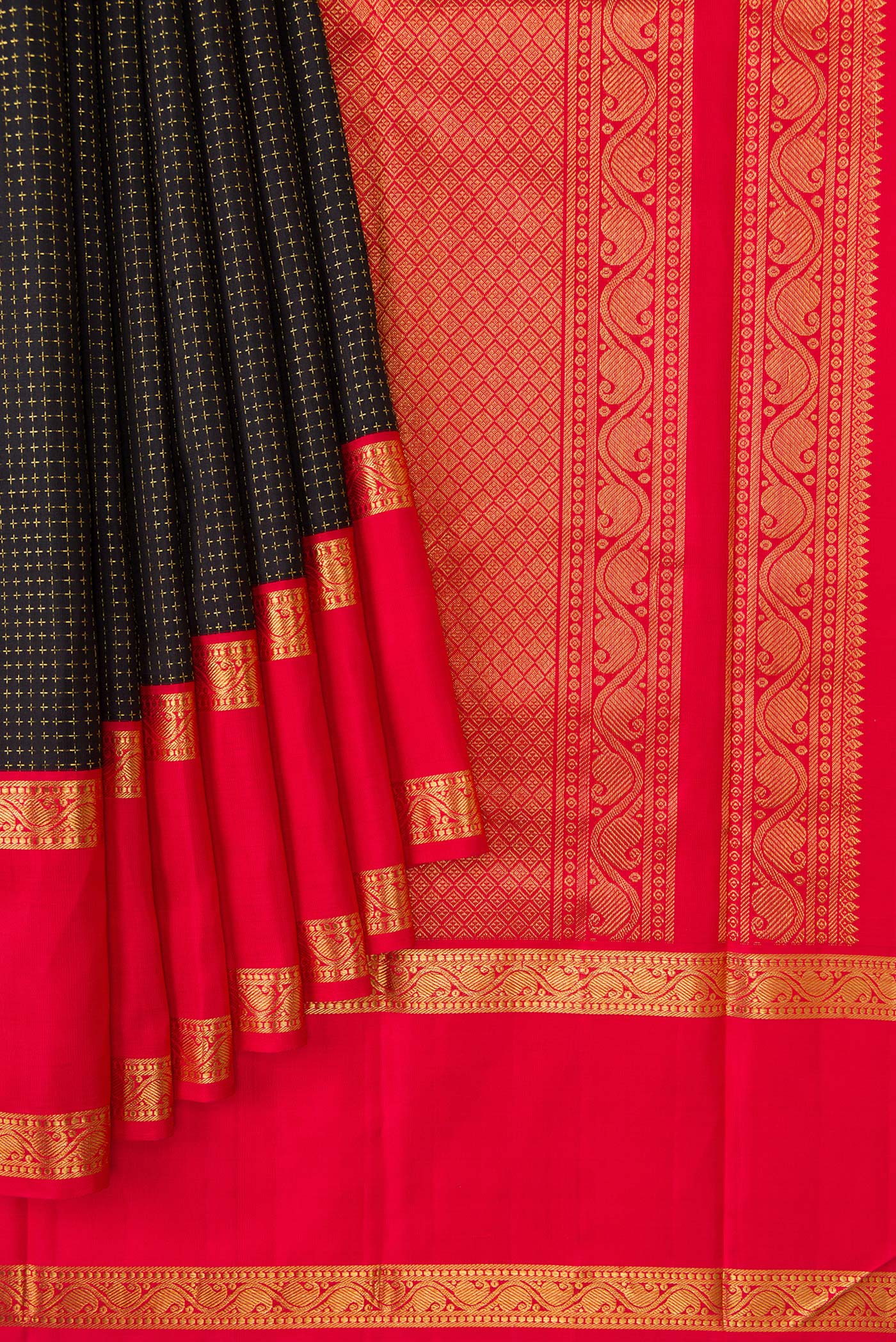 Black Kanjivaram Silk Saree - Image 4