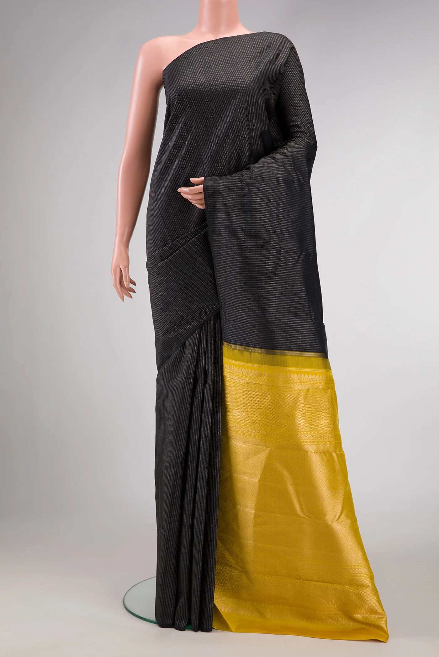 Black Kanjivaram Silk Saree