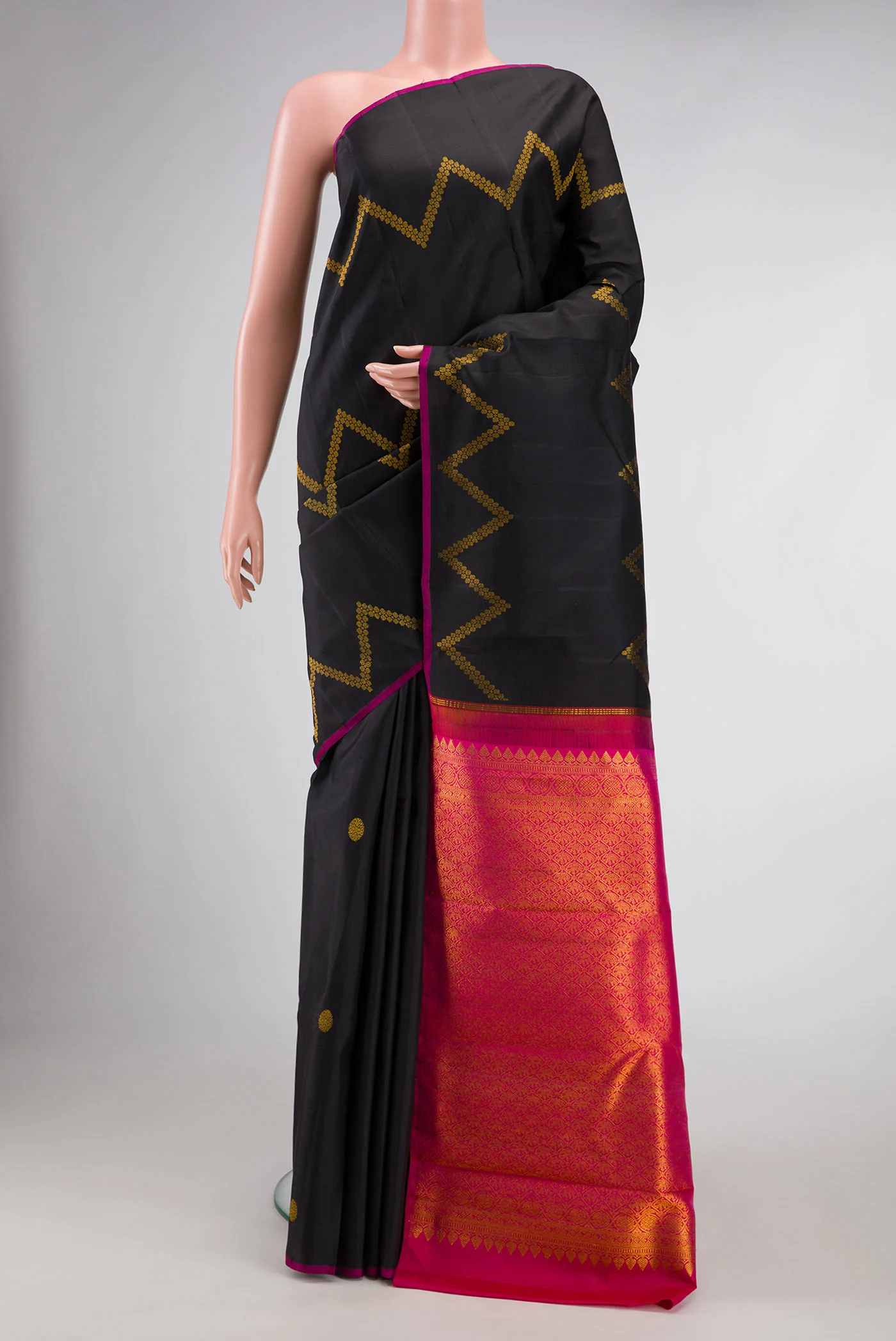 Black Kanjivaram Silk Saree