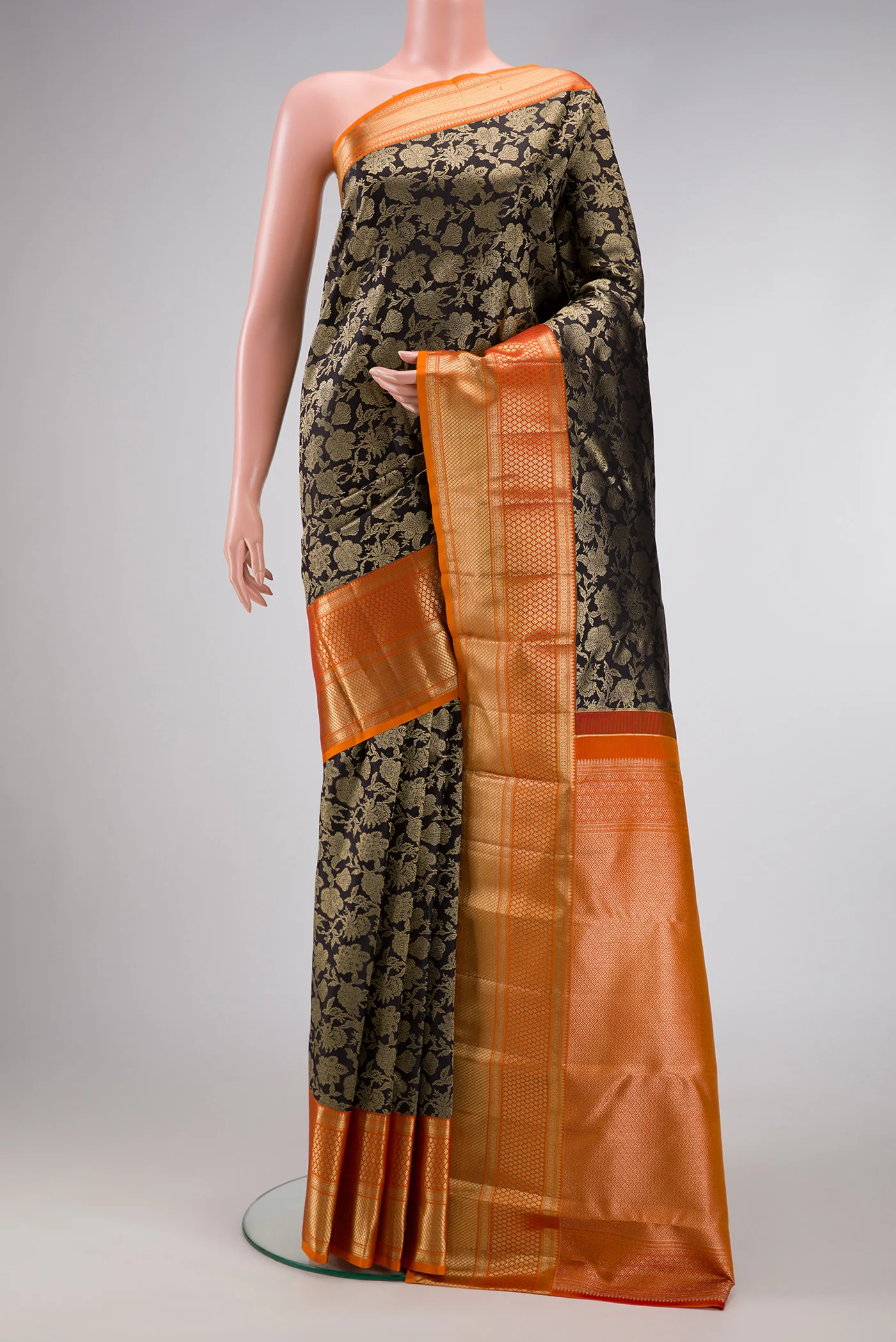 Black Kanjivaram Silk Saree