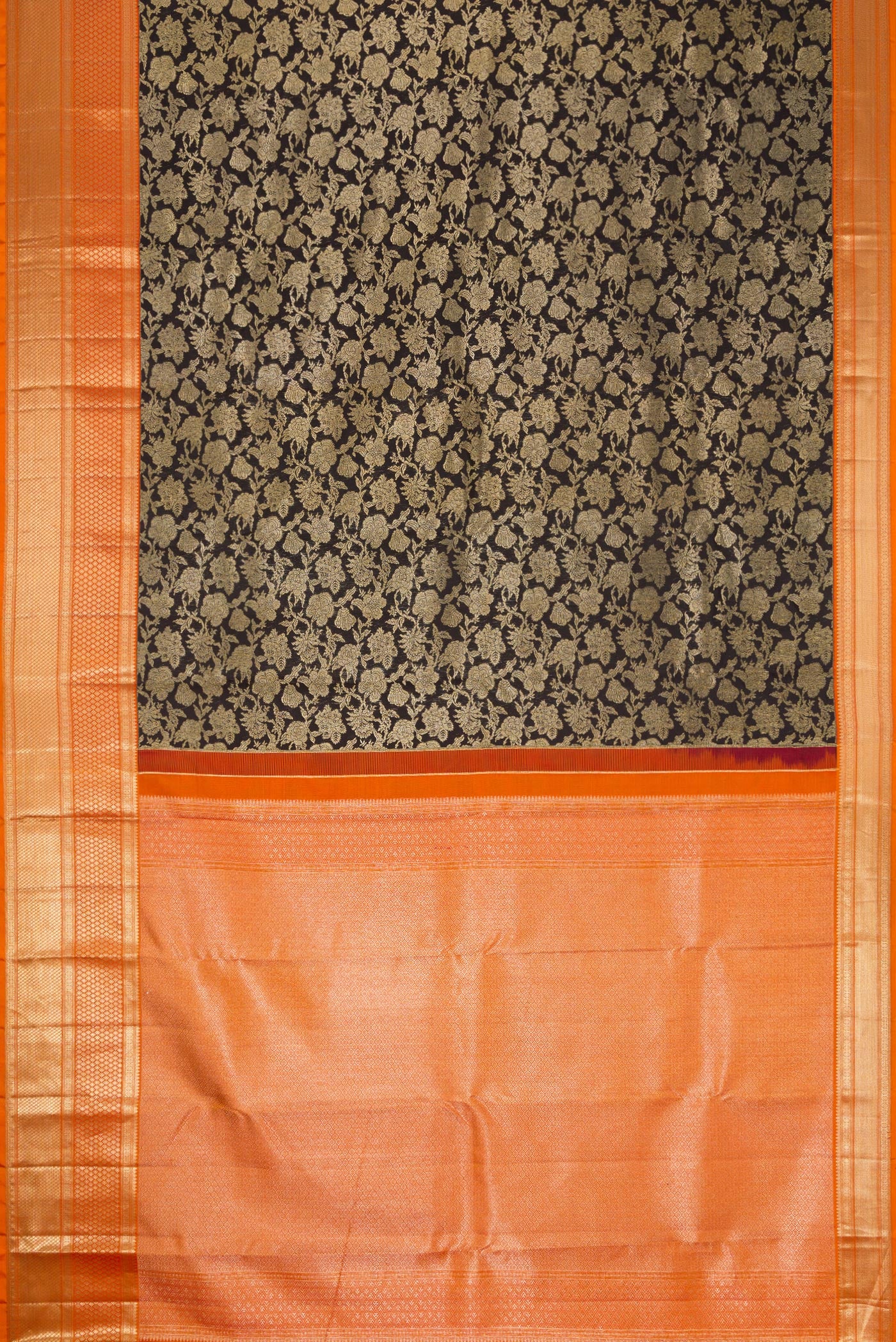 Black Kanjivaram Silk Saree - Image 6