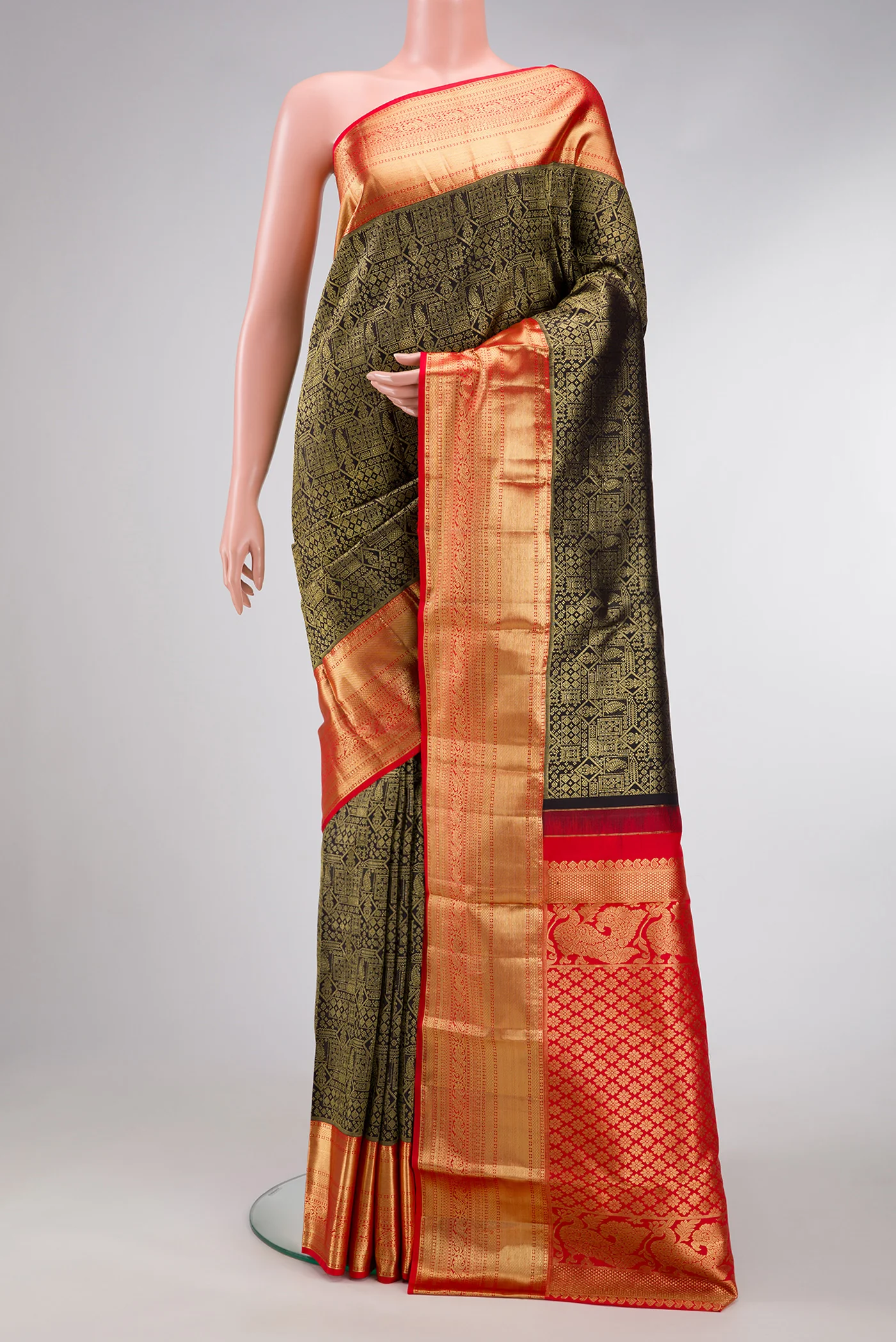 Black Kanjivaram Silk Saree