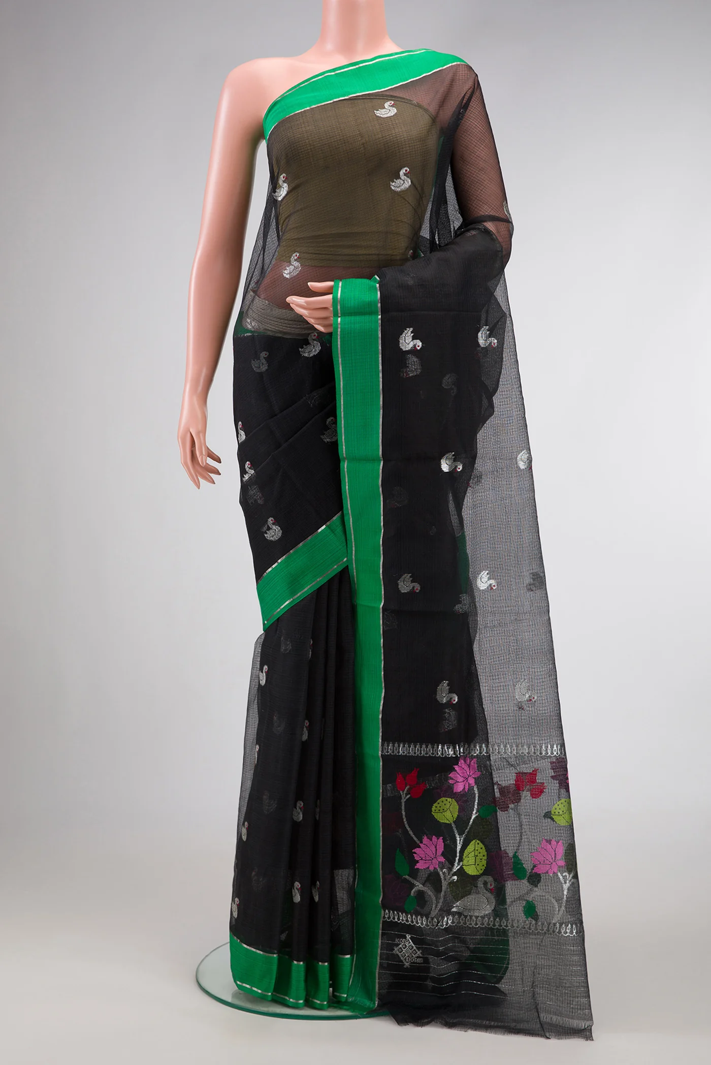Black Kota Silk Saree