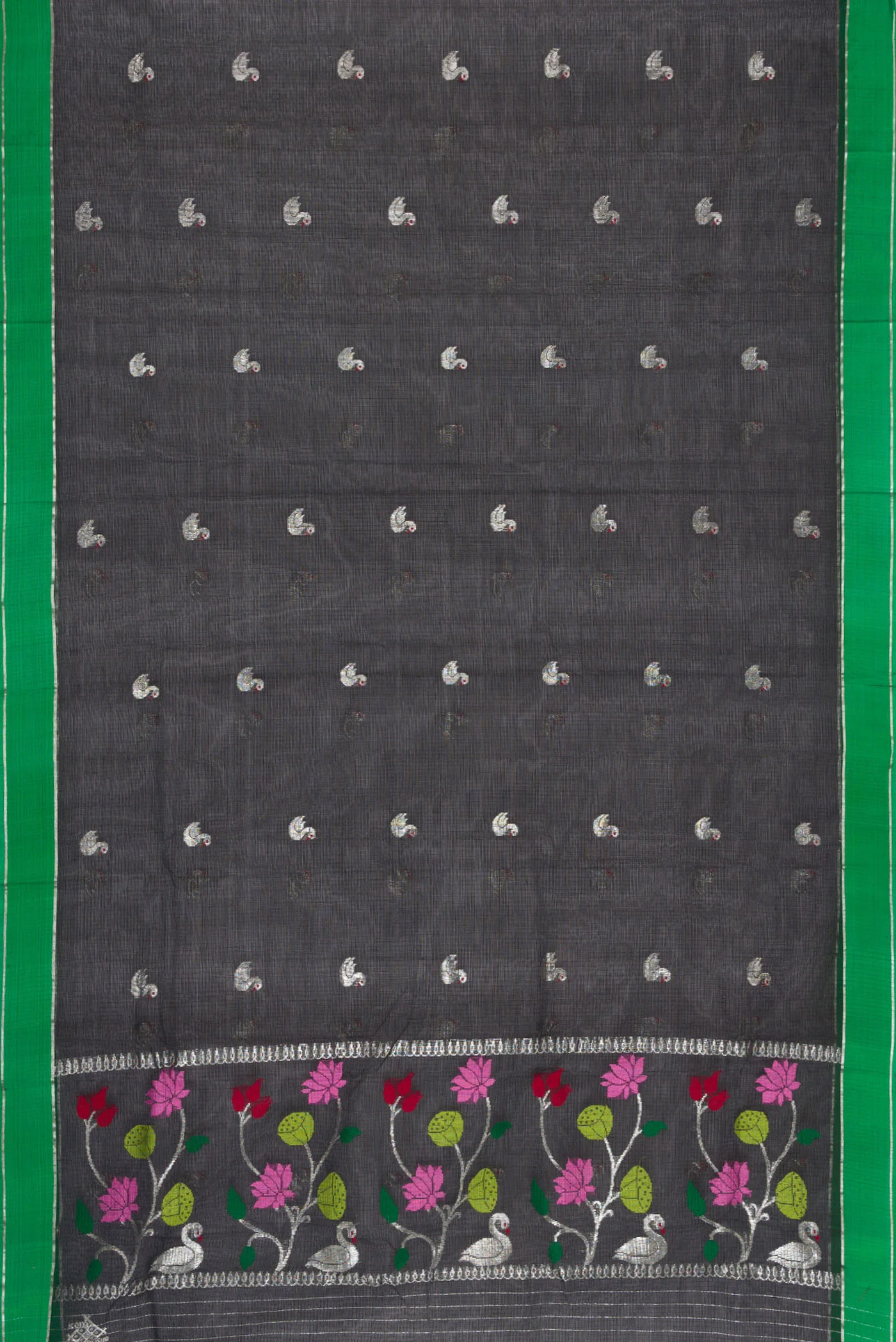Black Kota Silk Saree - Image 6