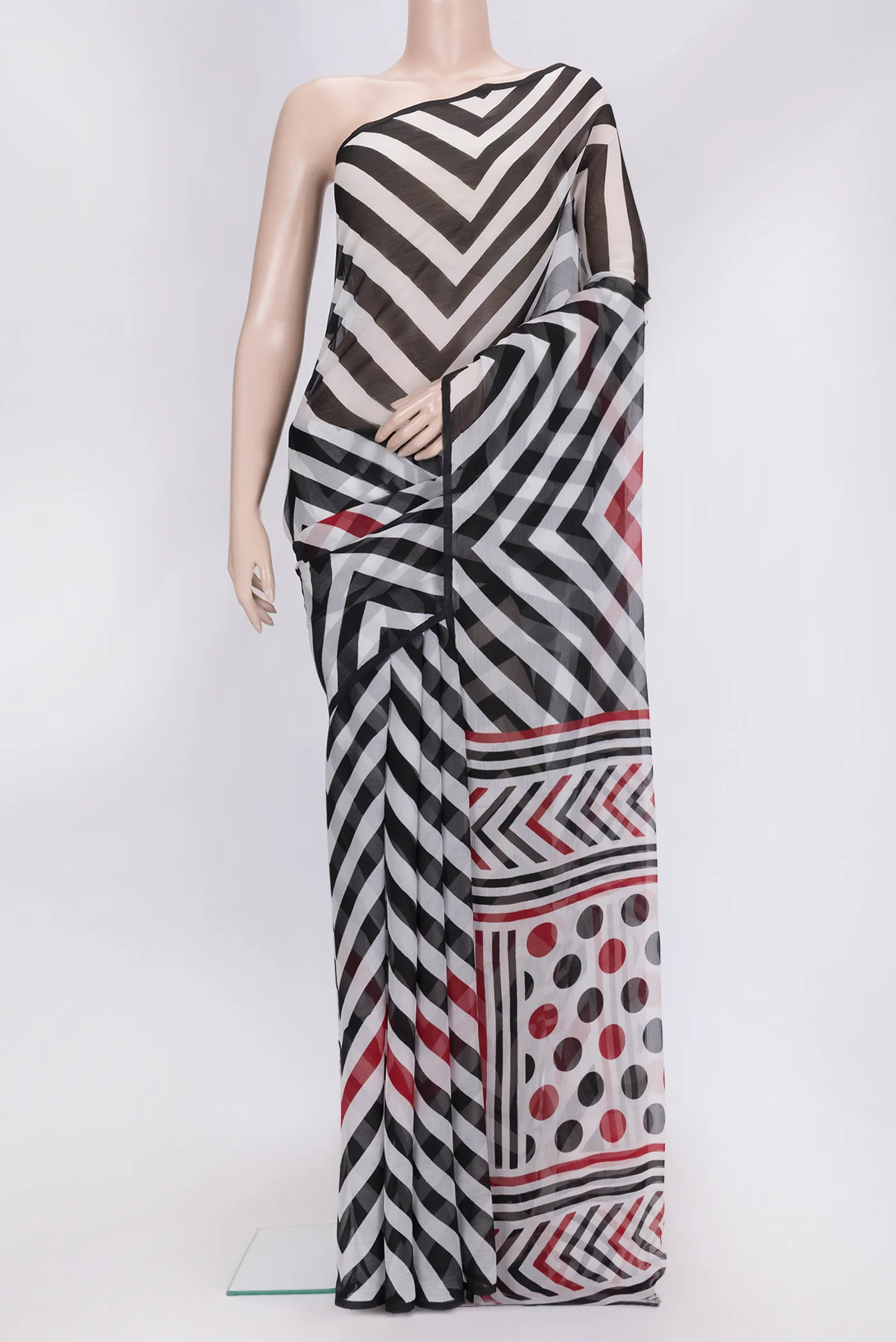 Multi Color Mysore Chiffon Saree