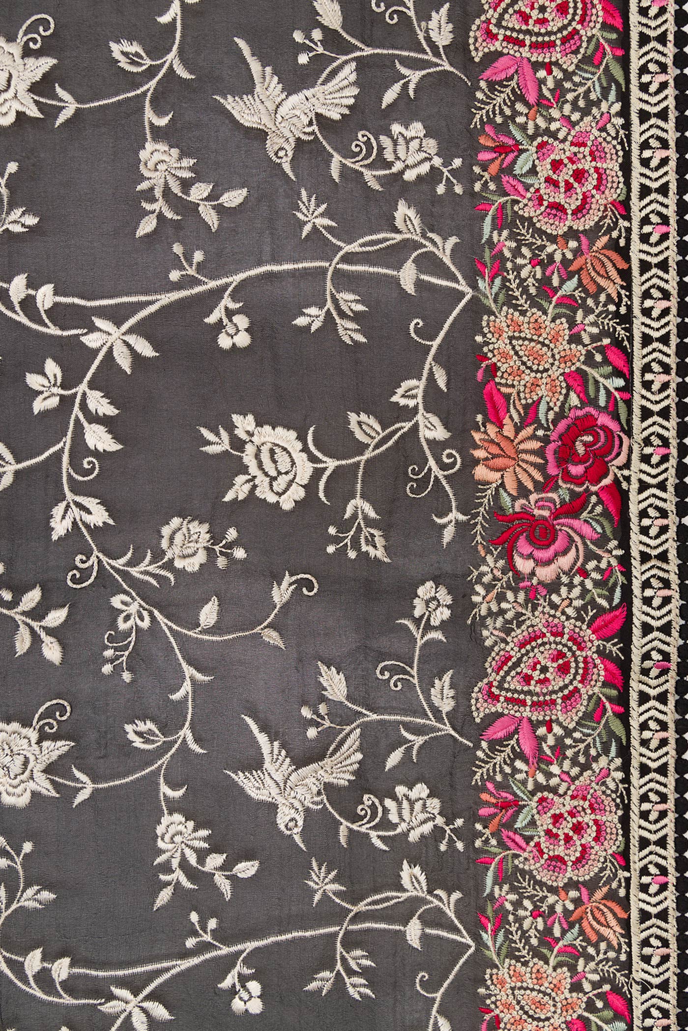 Black Organza Silk Saree - Image 3