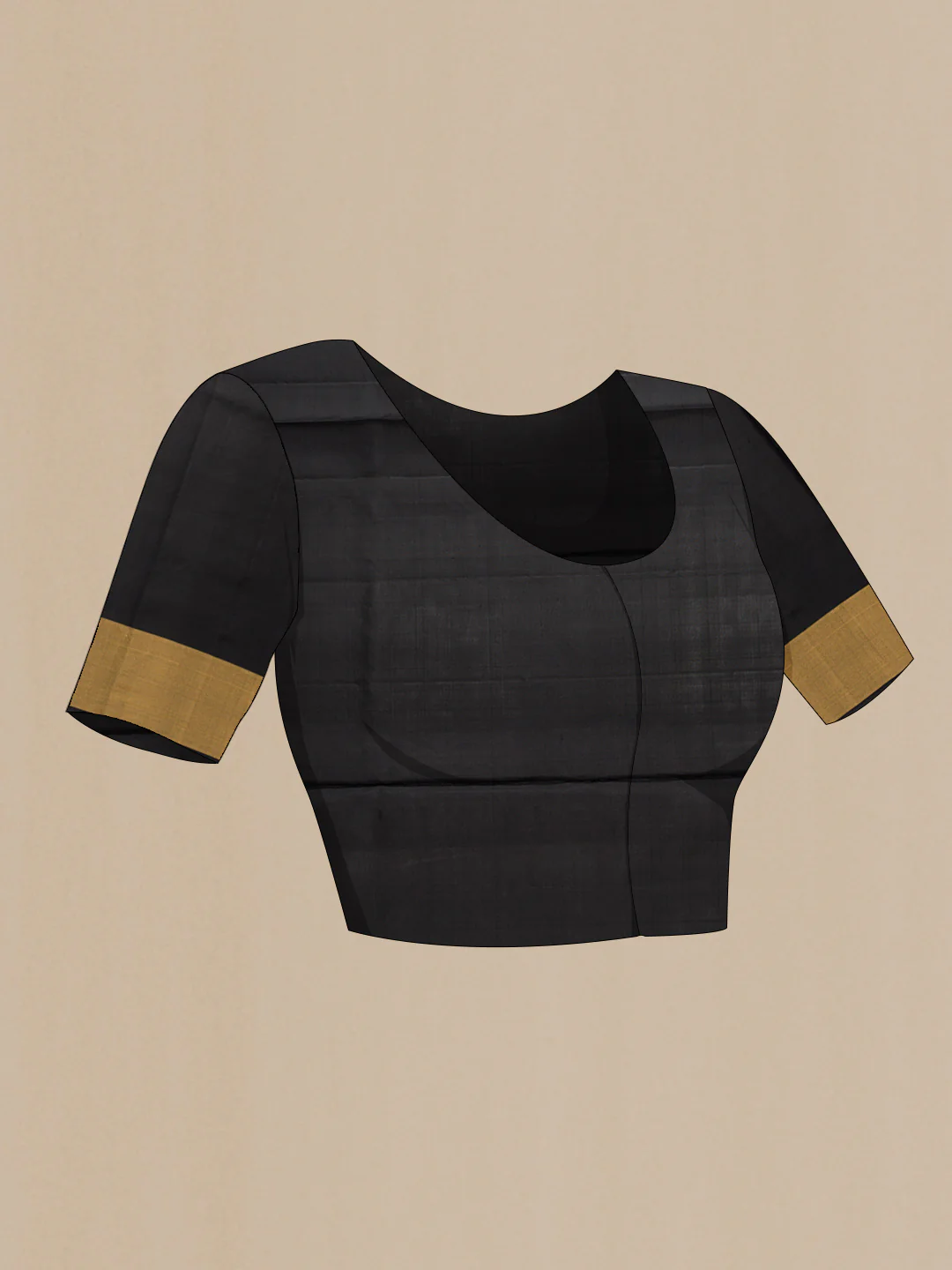 Black Dual Tone Soft Silk Saree - Image 4