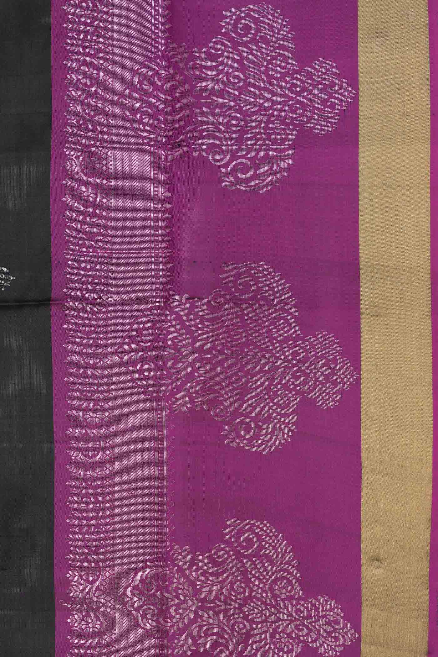 Black Soft Silk Saree - Image 3
