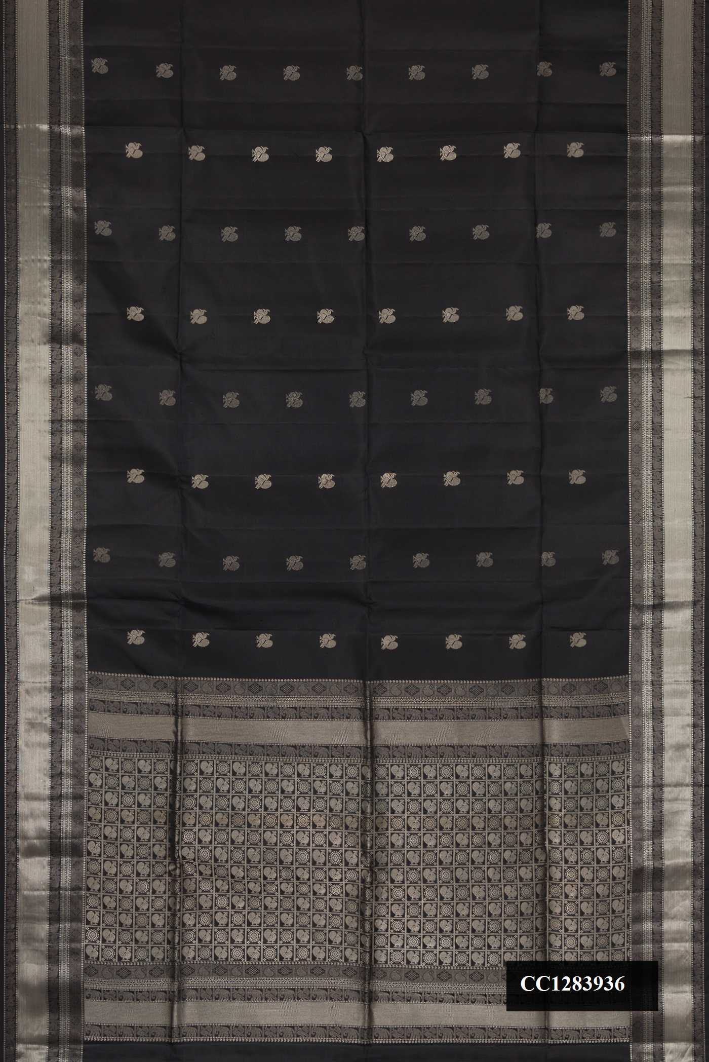 Black Dual Tone Soft Silk Saree
