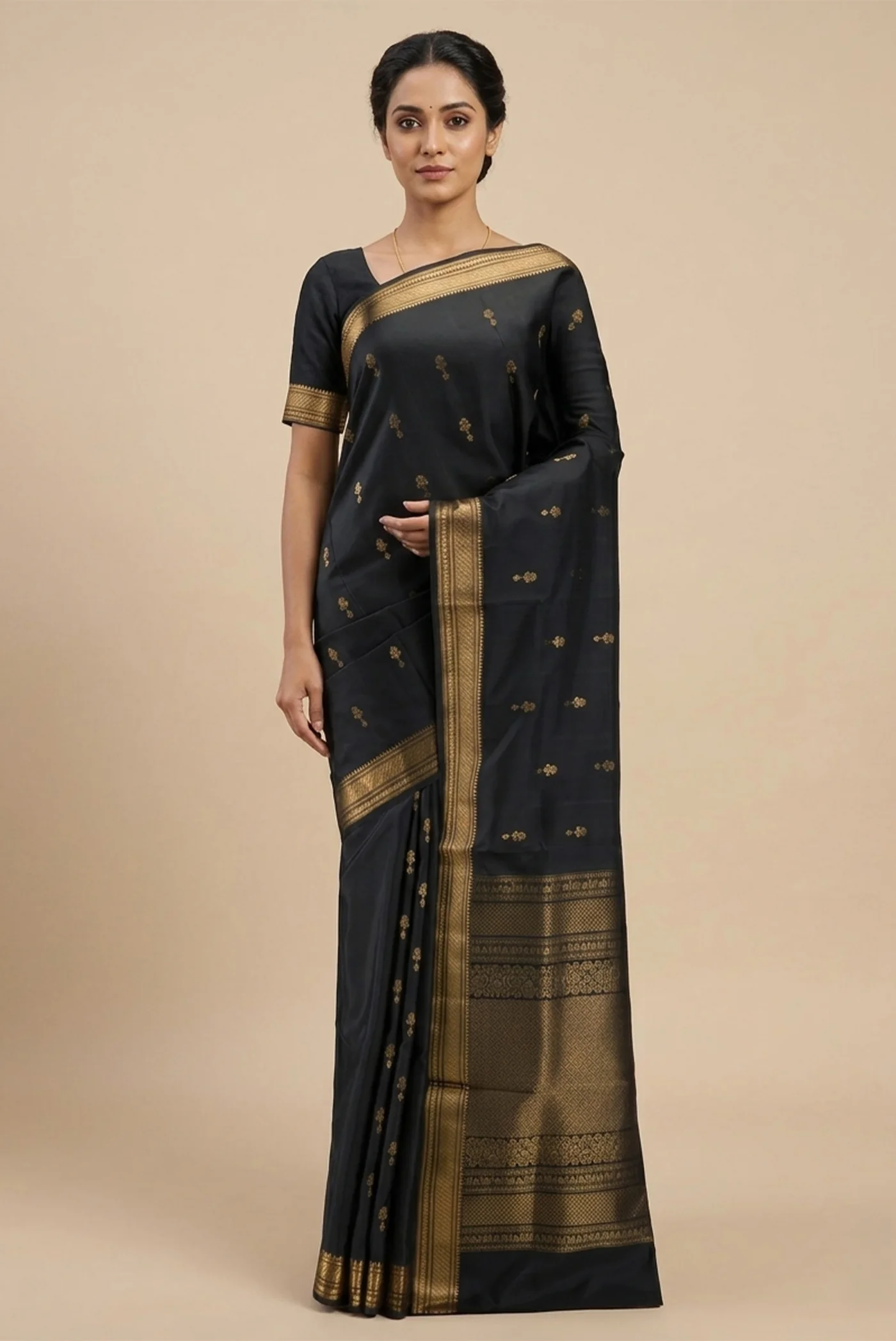 Black Soft Silk Saree