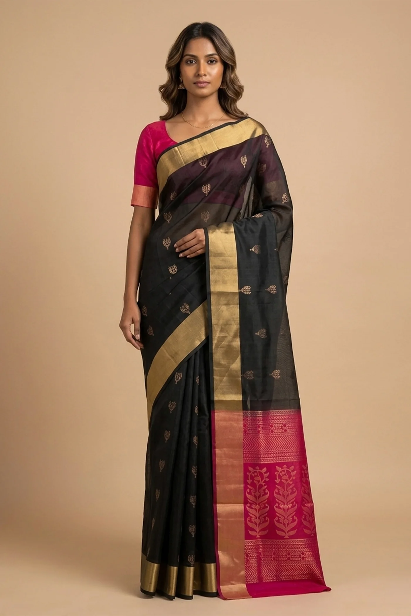 Black Soft Silk Saree