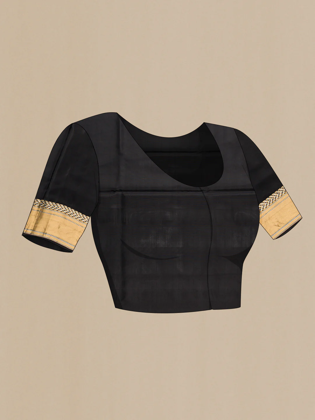 Black Soft Silk Saree - Image 4