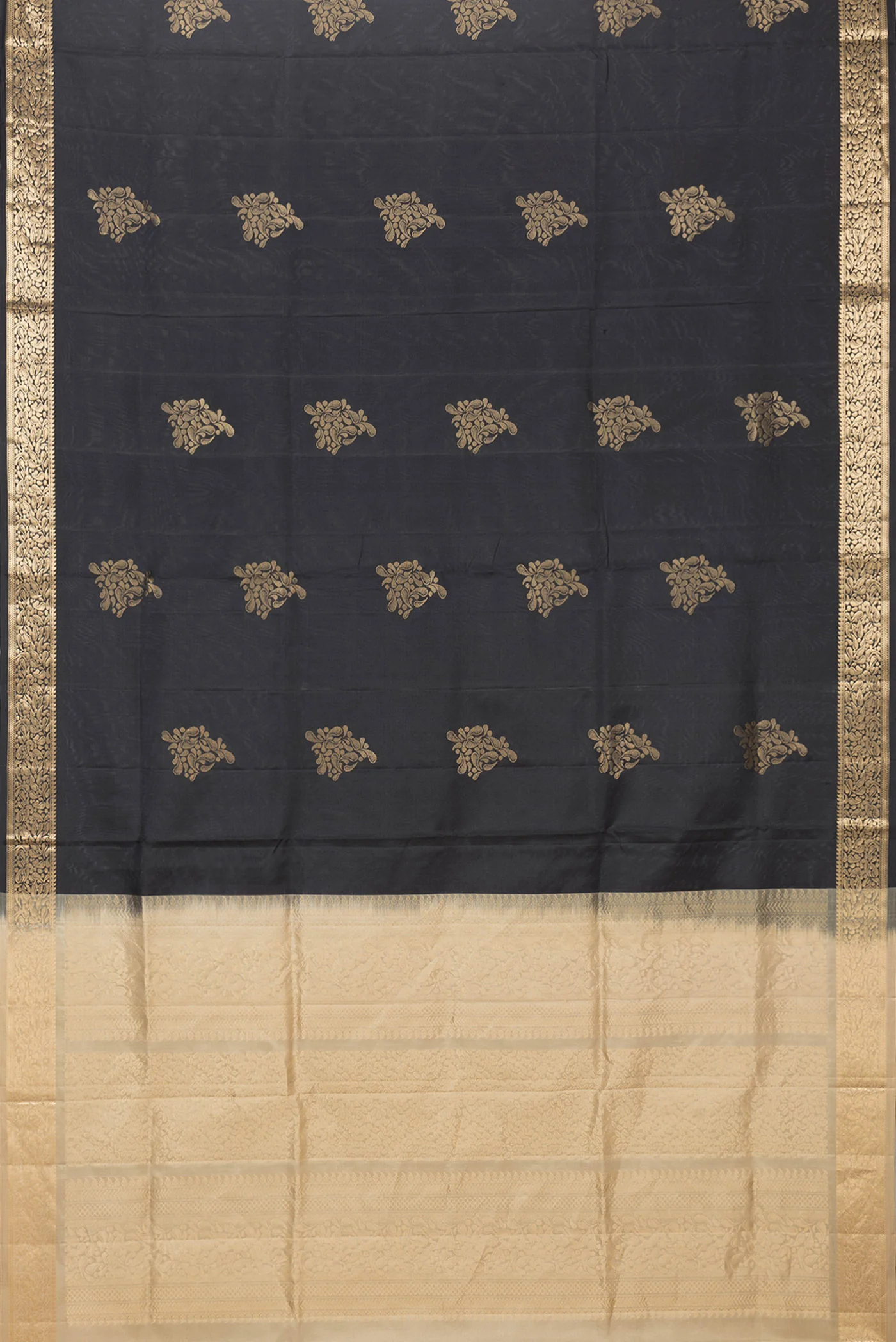 Black Soft Silk Saree - Image 6