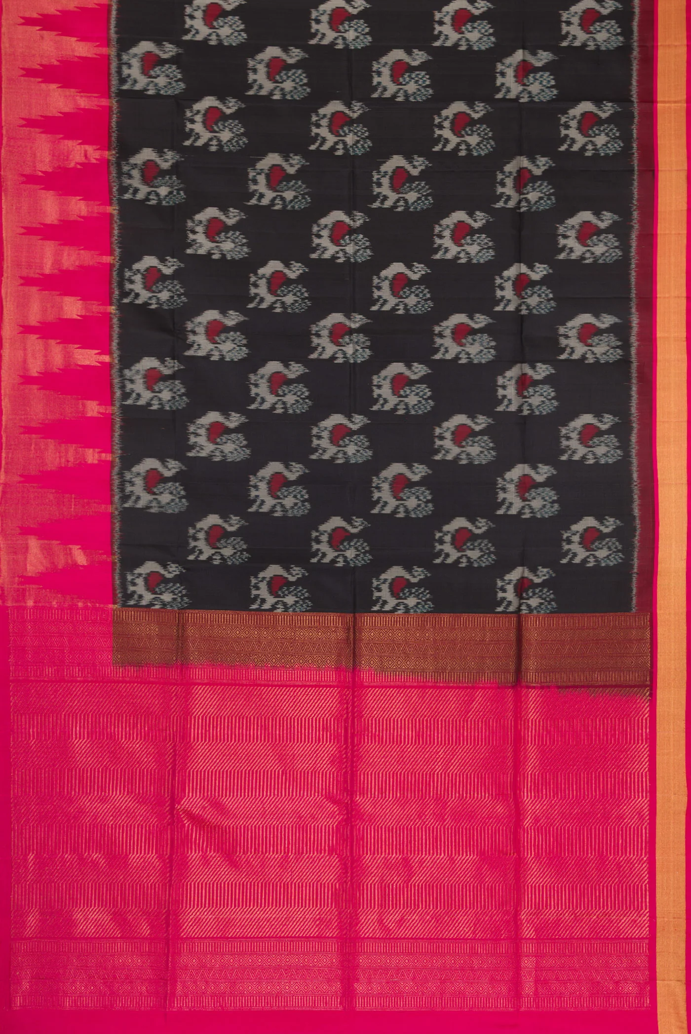 Black Soft Silk Saree - Image 6