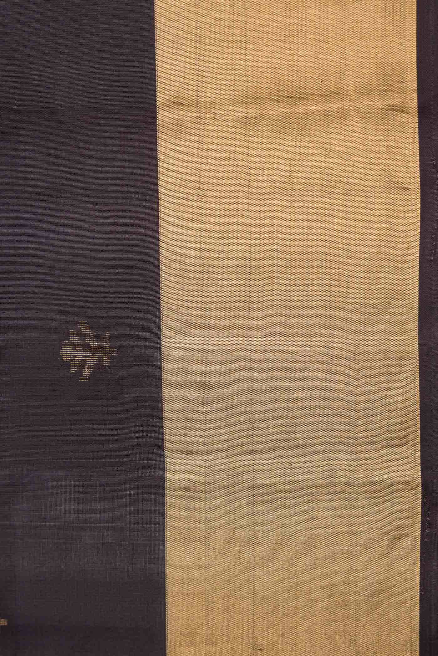 Black Dual Tone Soft Silk Saree - Image 3