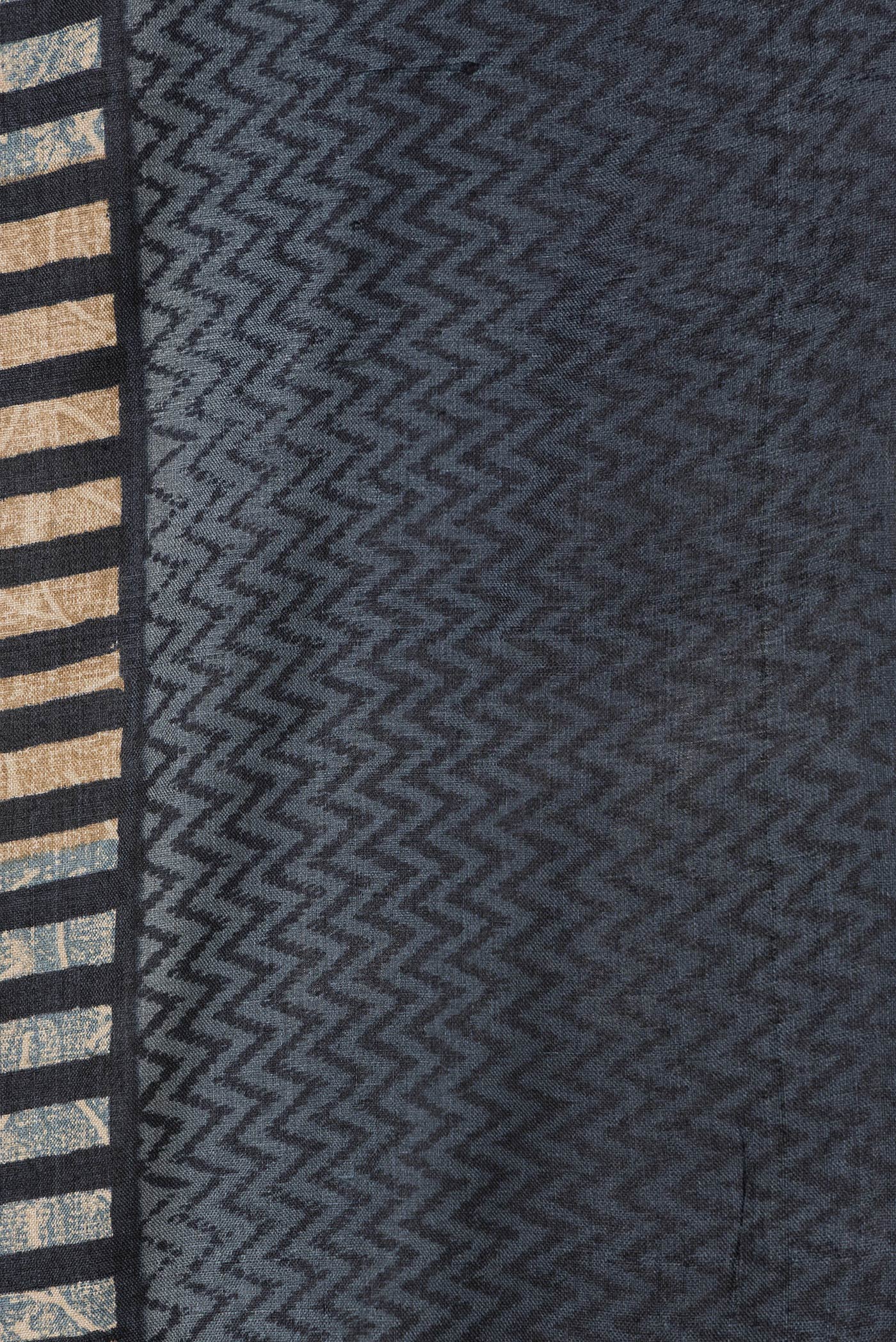 Multi Color Tussar Silk Saree - Image 3