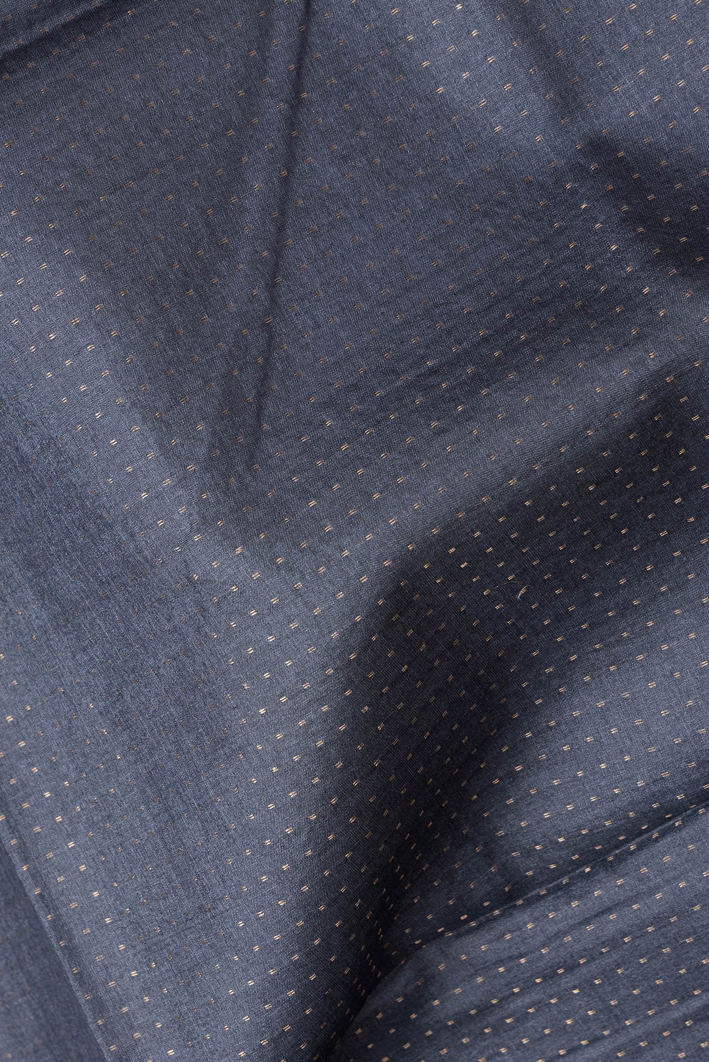 Black Tussar Silk Saree - Image 2