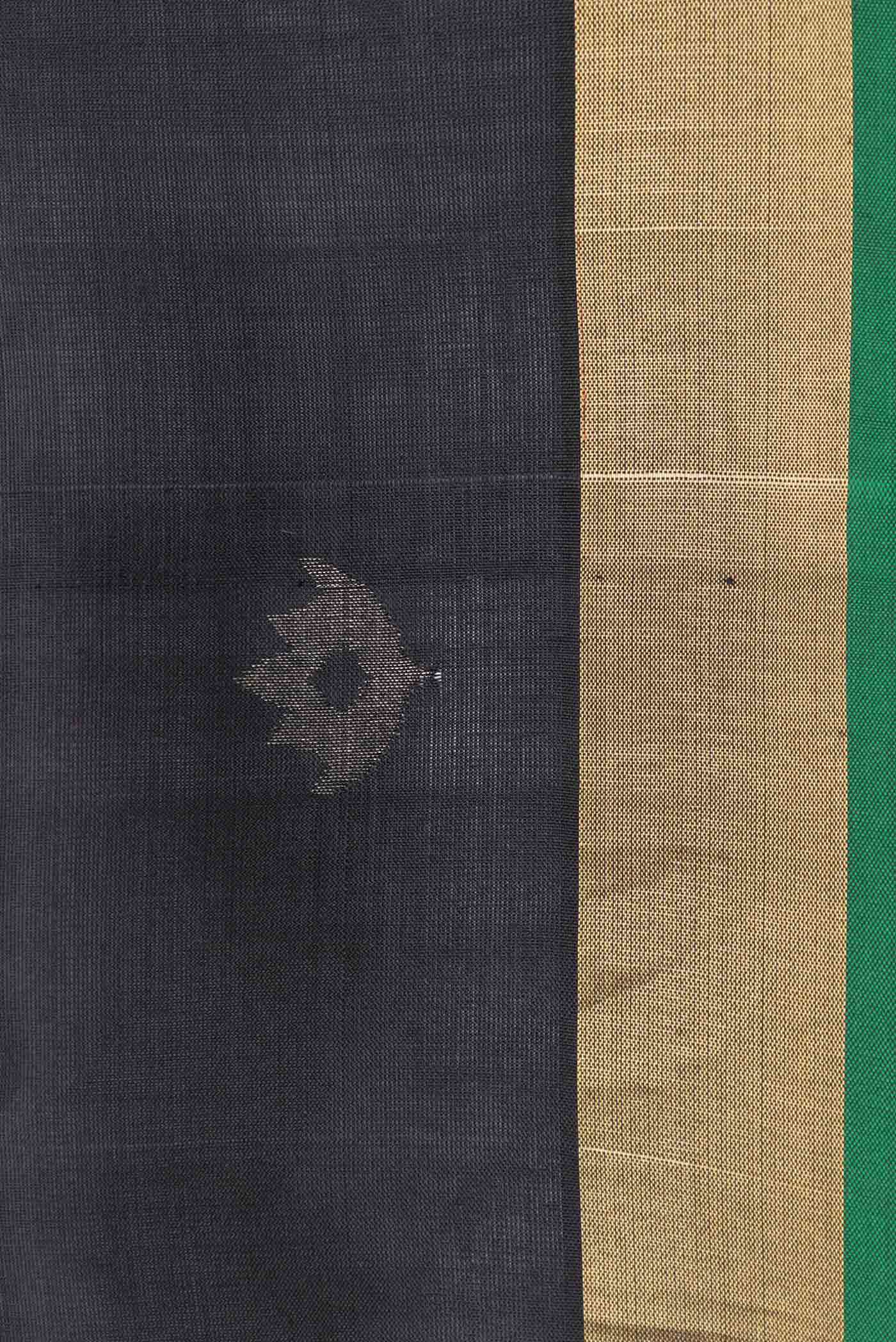 Black Dual Tone Uppada Silk Saree - Image 3
