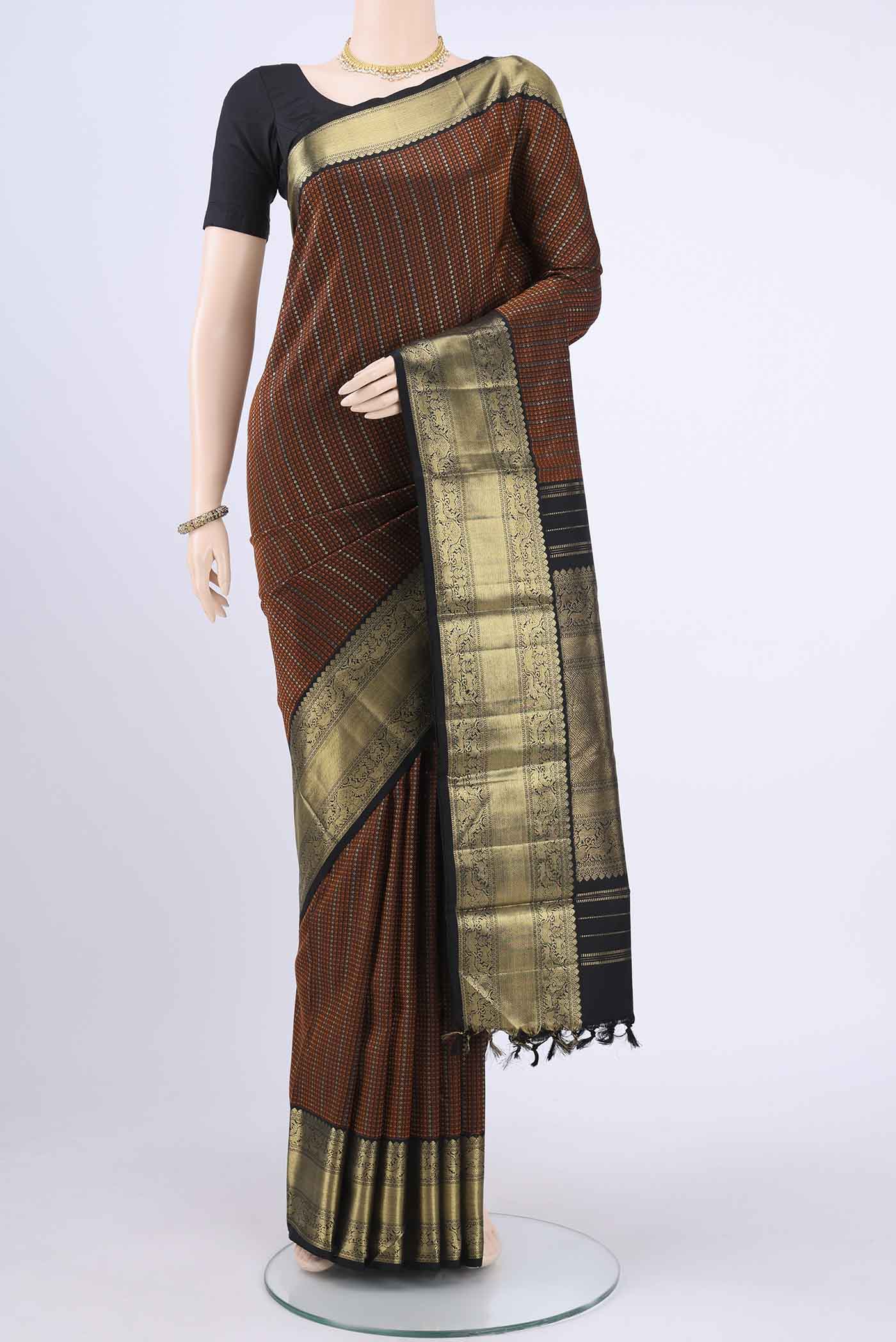 Black Kanjivaram Saree