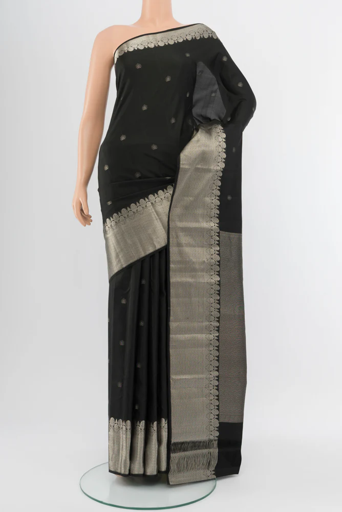 Black Kanchipuram Silk Saree