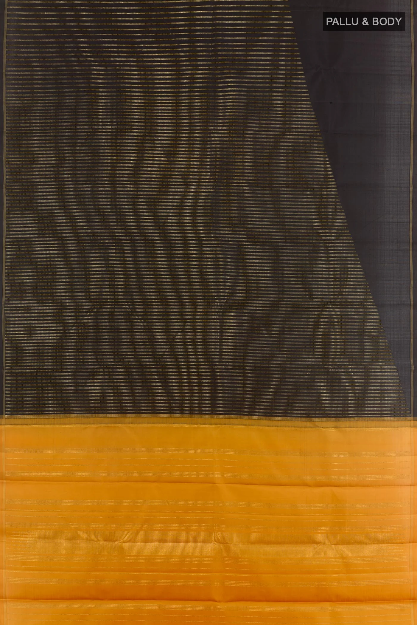 Pure Silk Pure Zari Black Kanchipuram Saree - Image 5