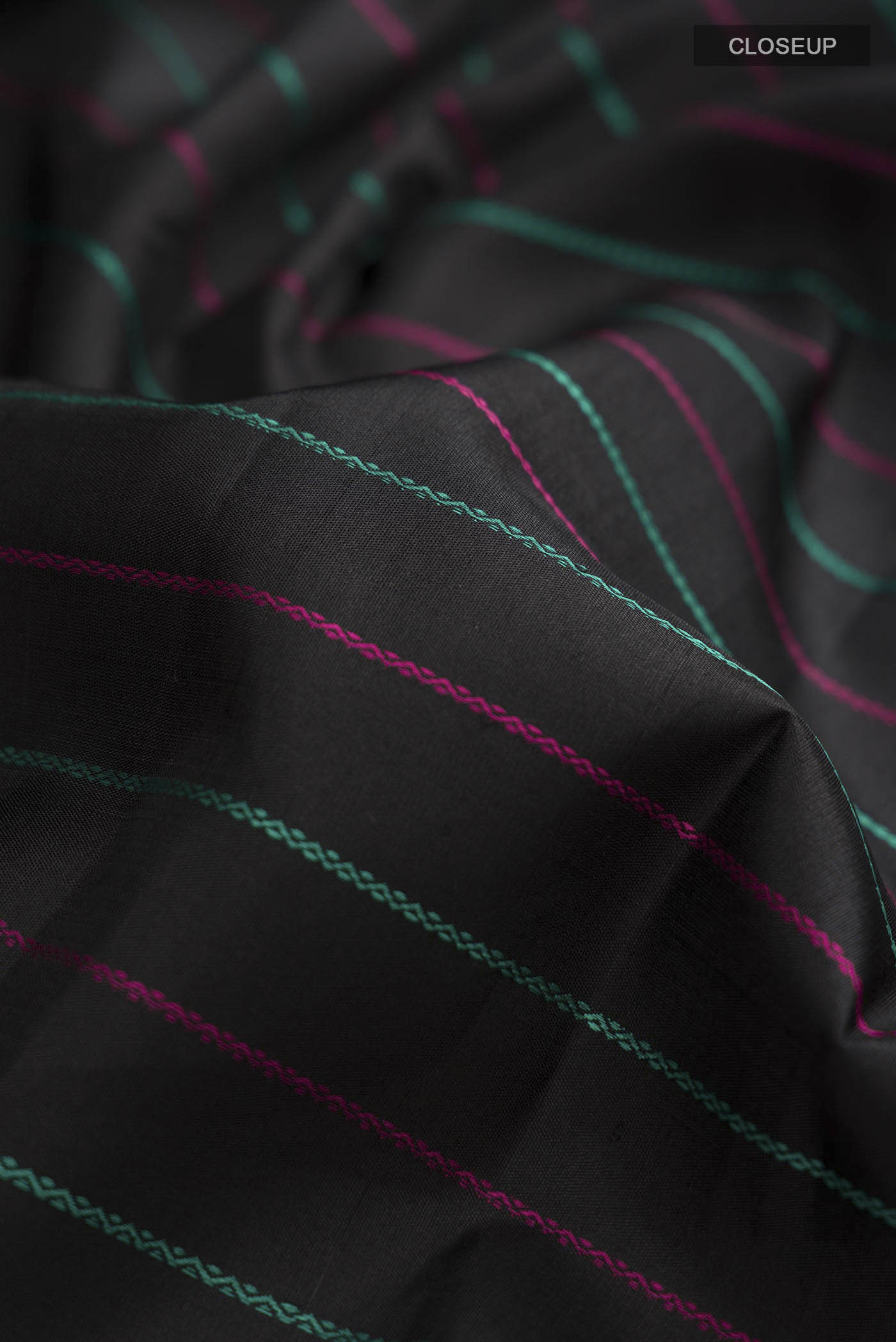 Black Kanjivaram Silk Saree - Image 2