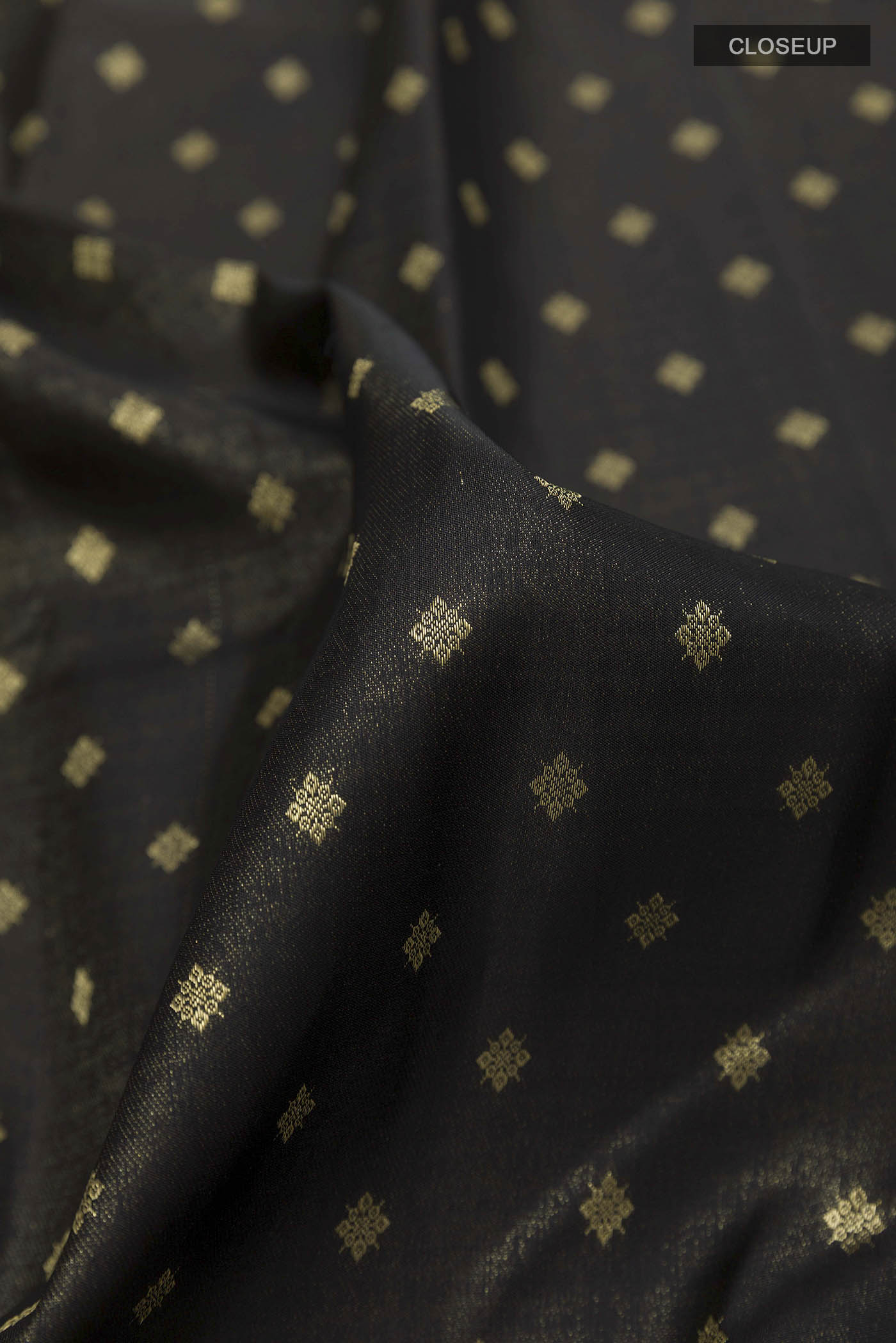 Black Kanchipuram Silk Saree - Image 2
