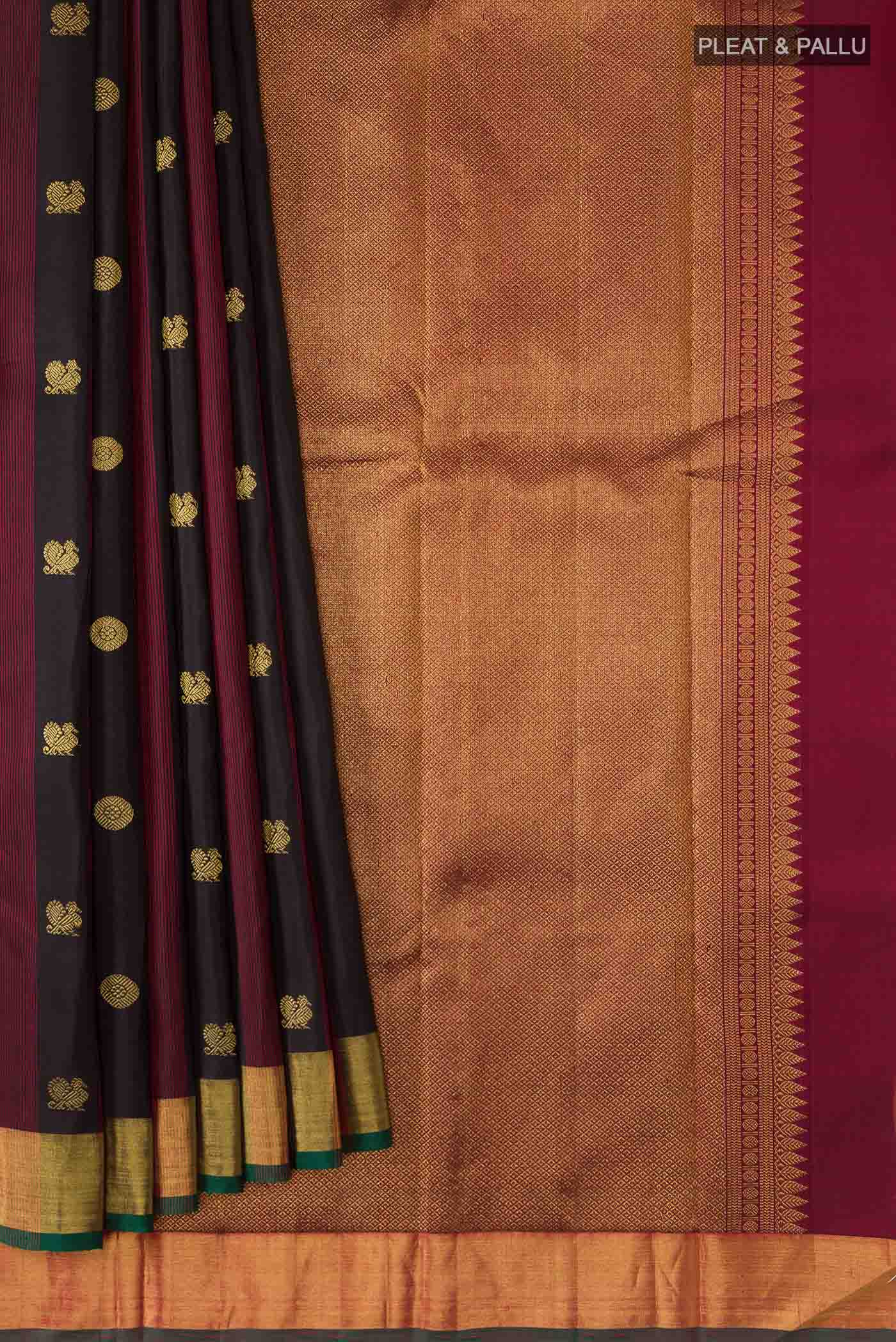 Black Kanjivaram Silk Saree - Image 4
