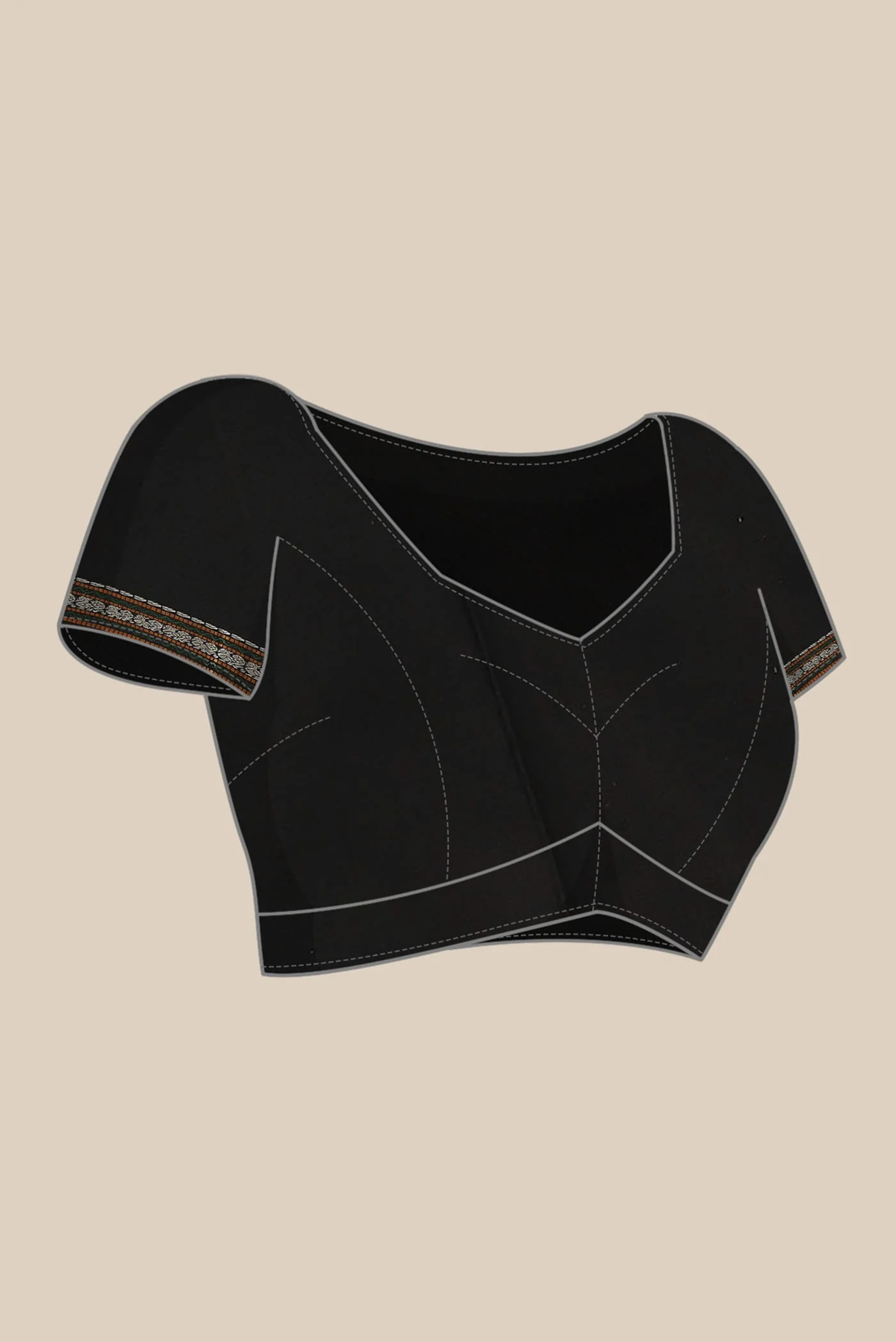 Black Kanchipuram Silk Saree - Image 5