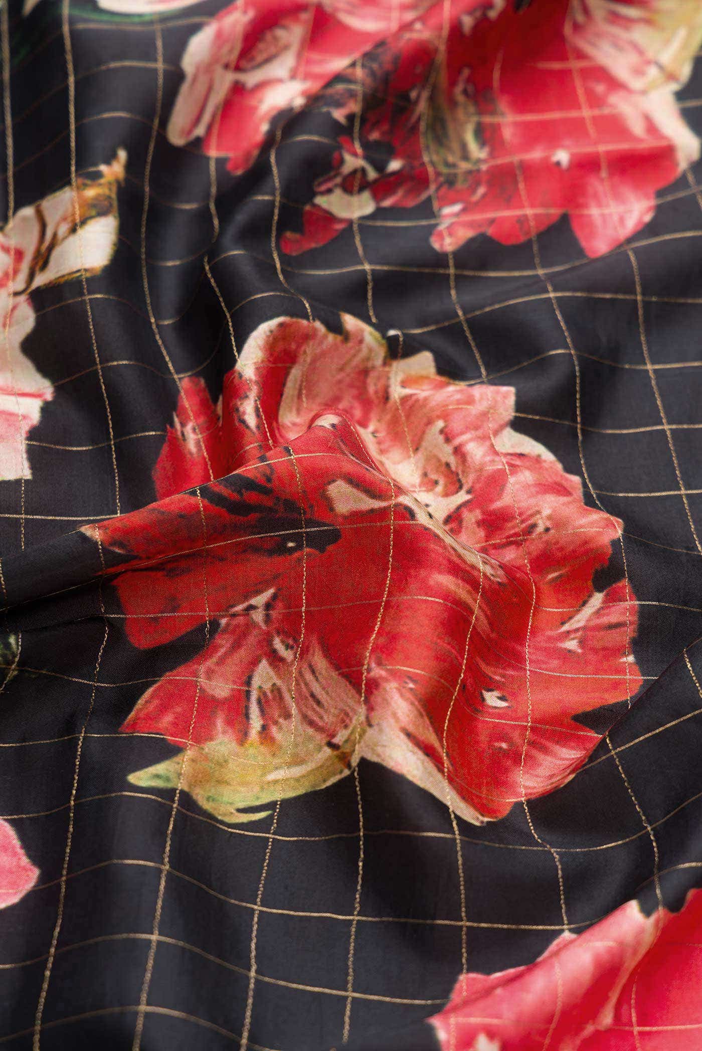 Black Kanchipuram Silk Saree - Image 3