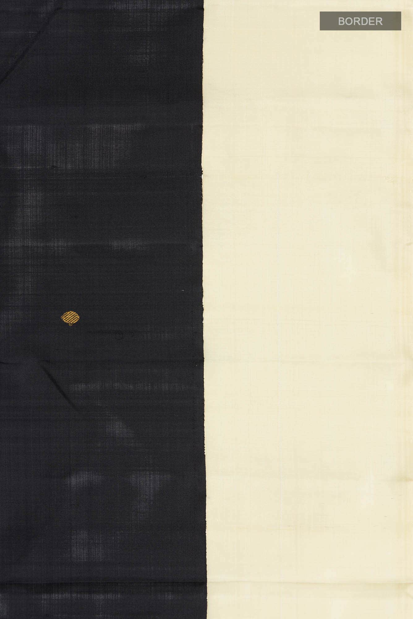 Pure Silk Pure Zari Black Kanchipuram Saree - Image 5