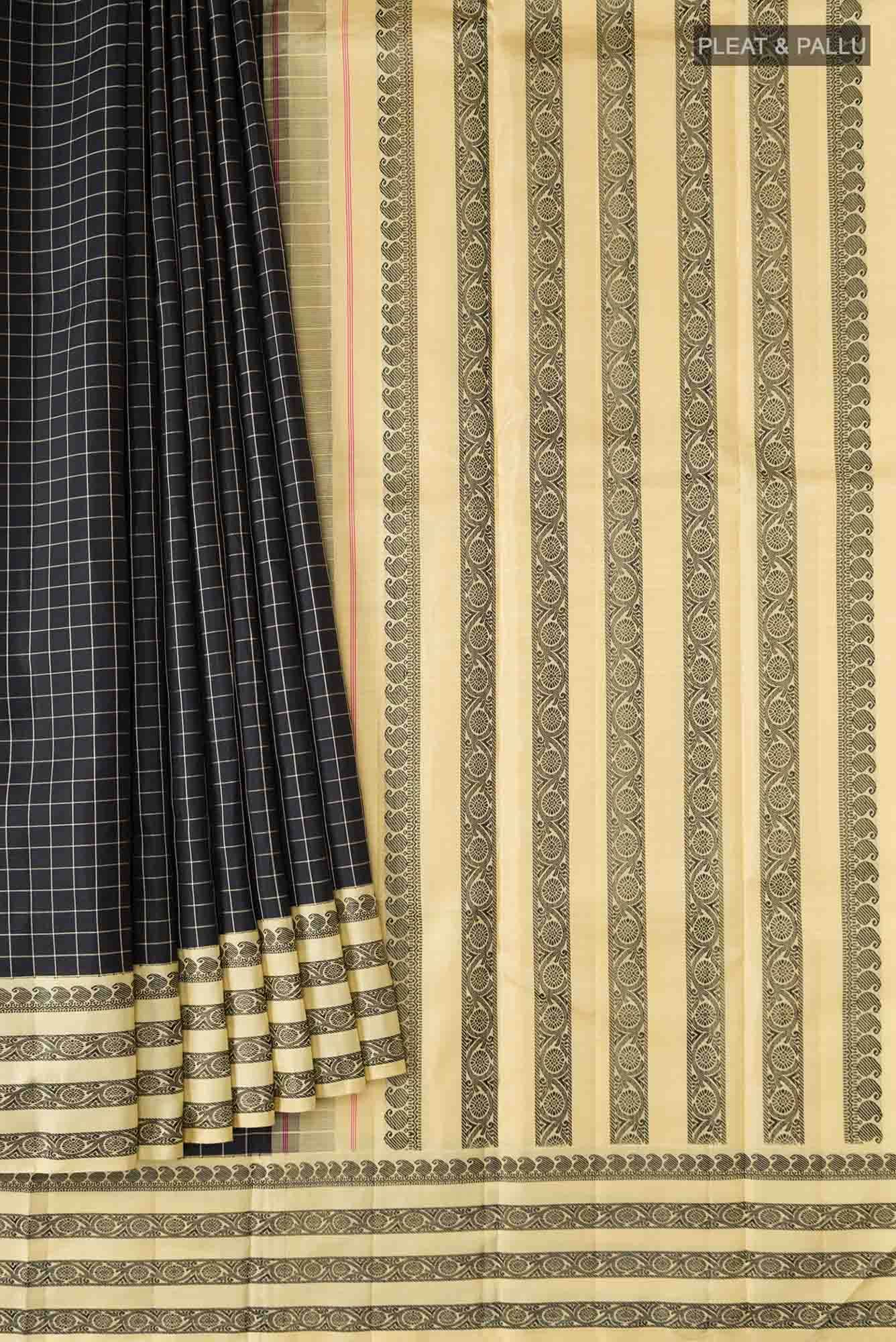 Black Kanjivaram Silk Saree - Image 2