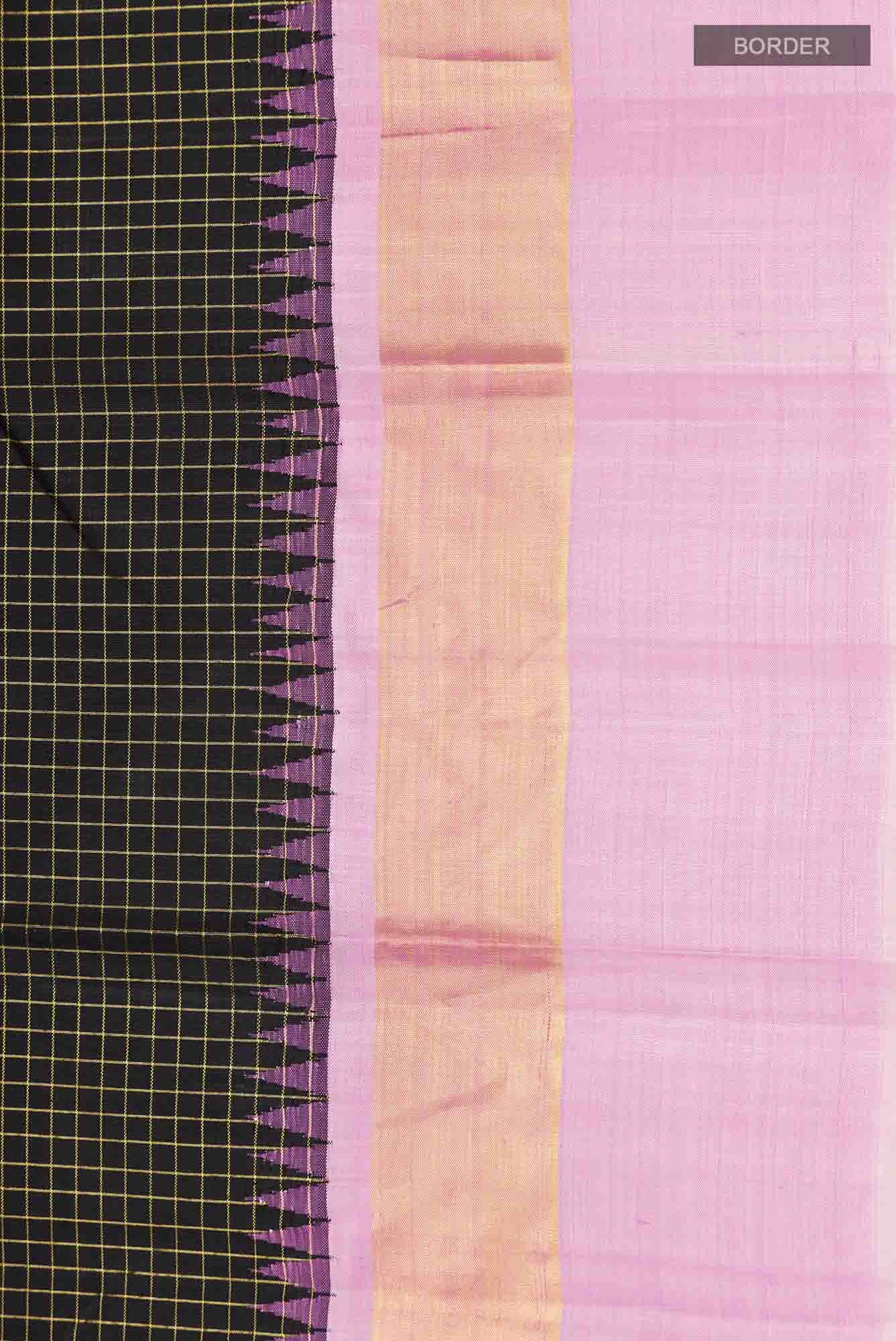 Black Kanjivaram Silk Saree - Image 5