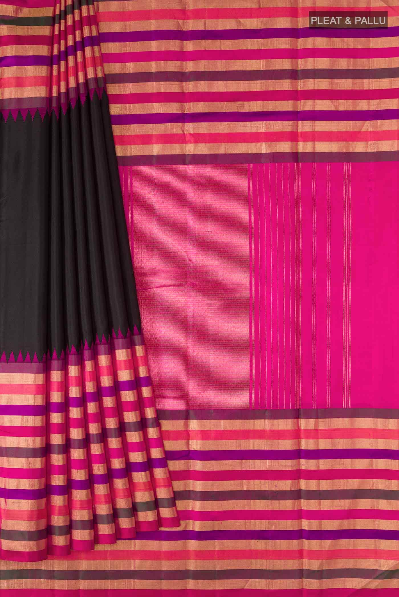 Black Kanjivaram Silk Saree - Image 2