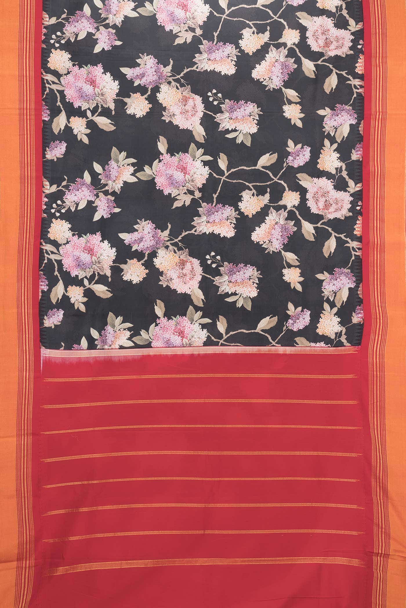 Black Kanchipuram Silk Saree - Image 4
