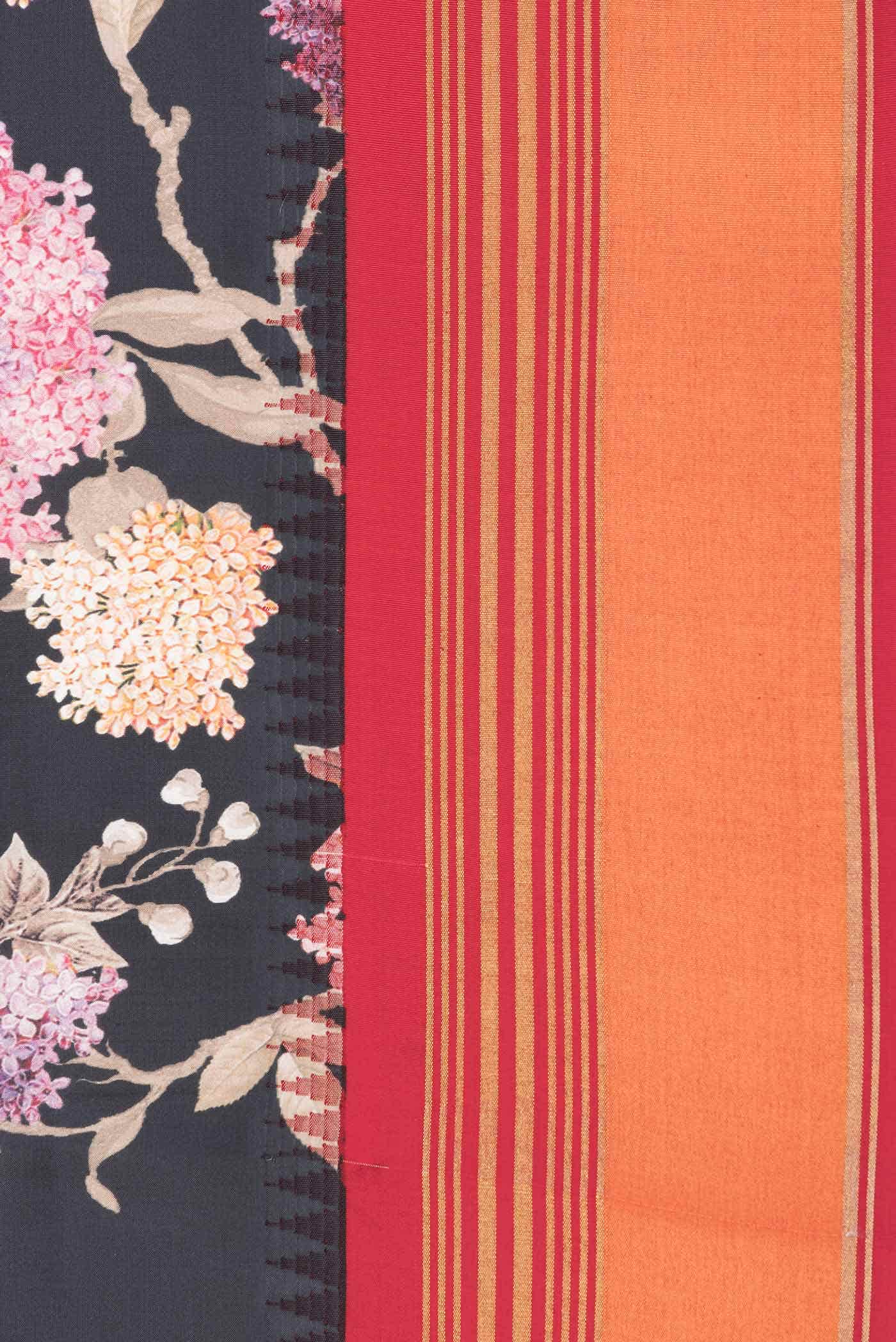 Black Kanchipuram Silk Saree - Image 5