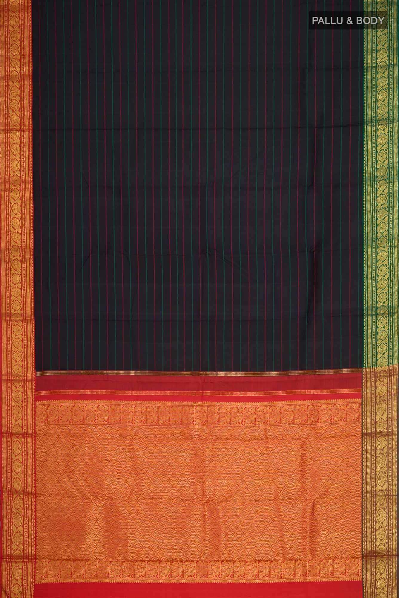 Black Kanjivaram Silk Saree - Image 4