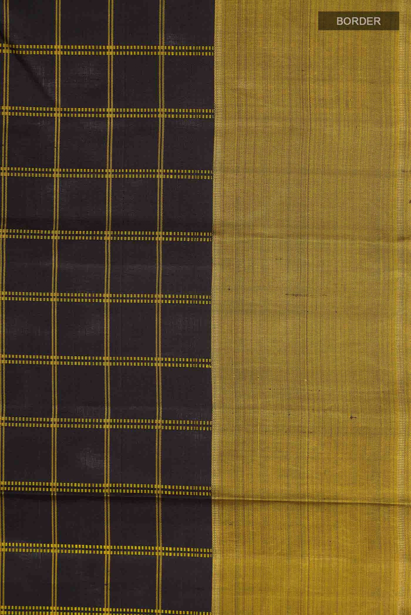 Pure Silk Pure Zari Black Kanjivaram Saree - Image 5