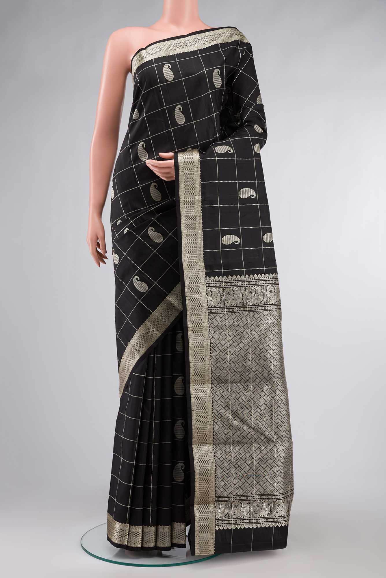 Black Kanjivaram Silk Saree