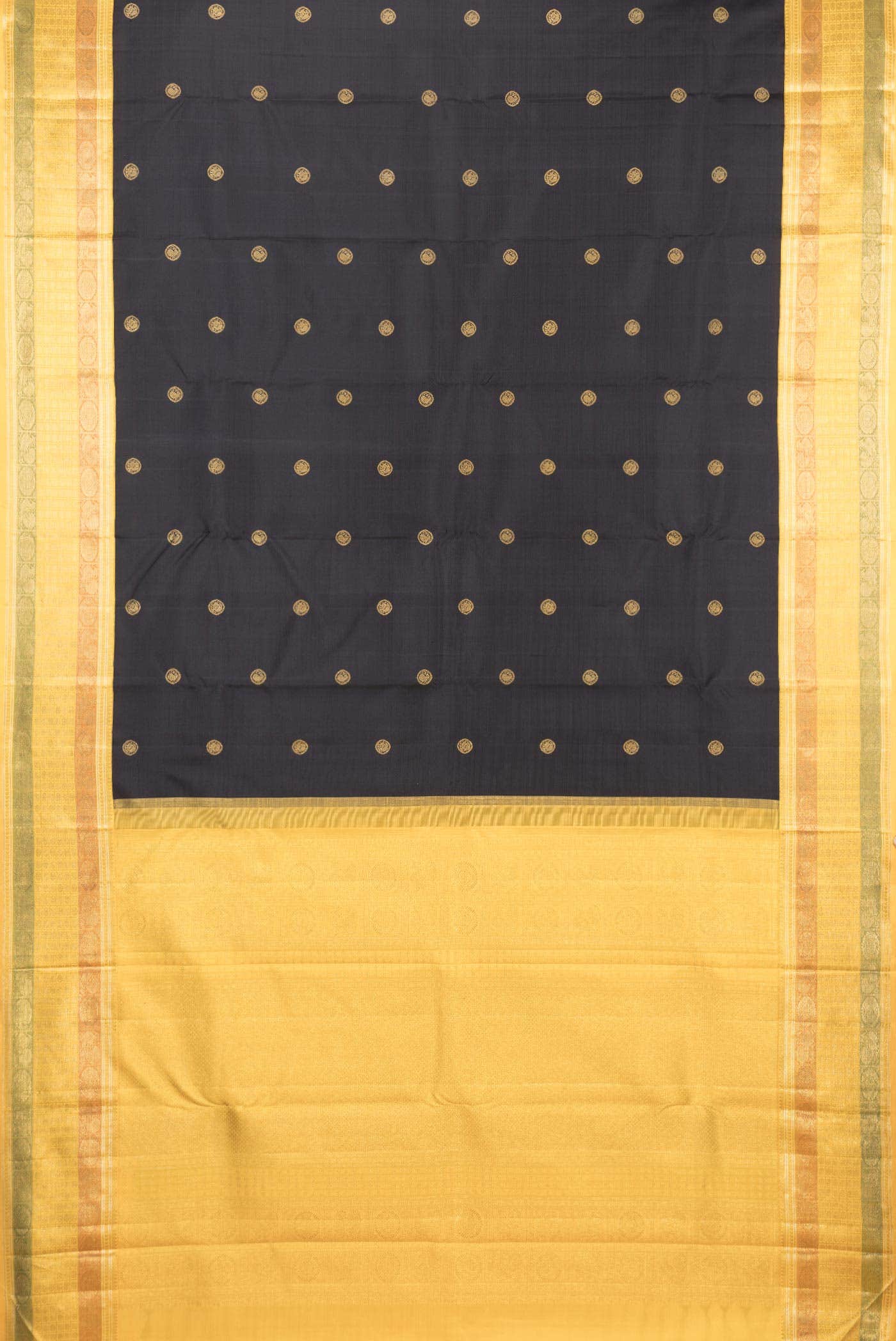 Black Kanchipuram Silk Saree - Image 4