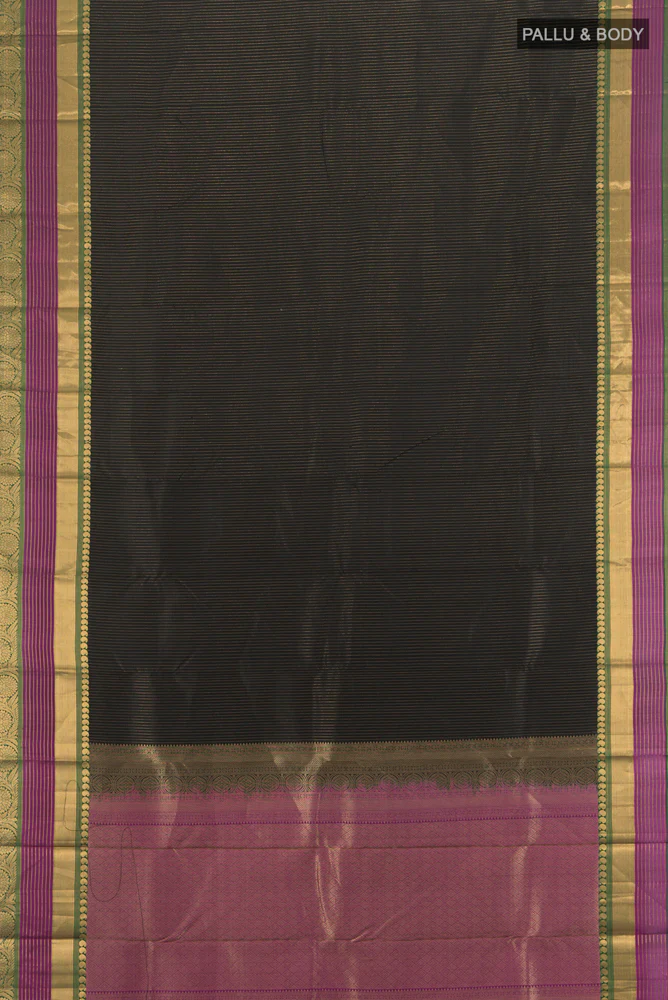Black Kanjivaram Silk Saree - Image 5