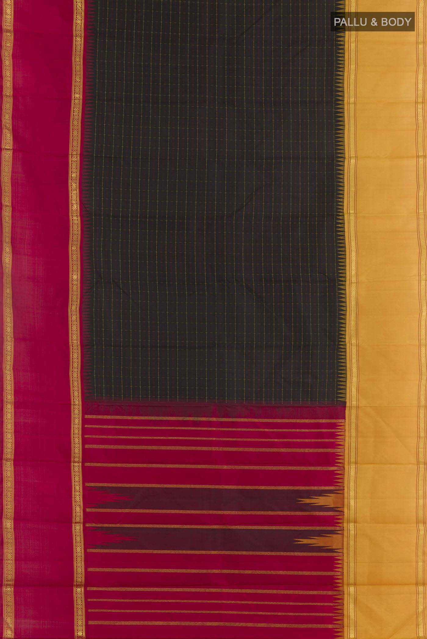 Black Kanjivaram Silk Saree - Image 5