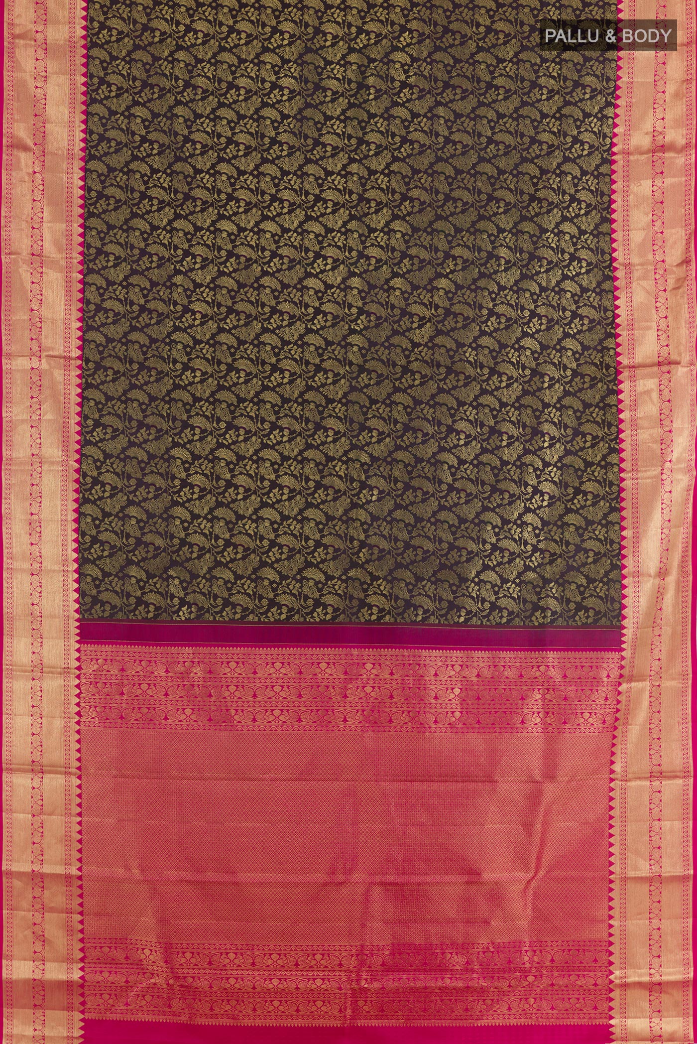 Black Kanjivaram Silk Saree - Image 5