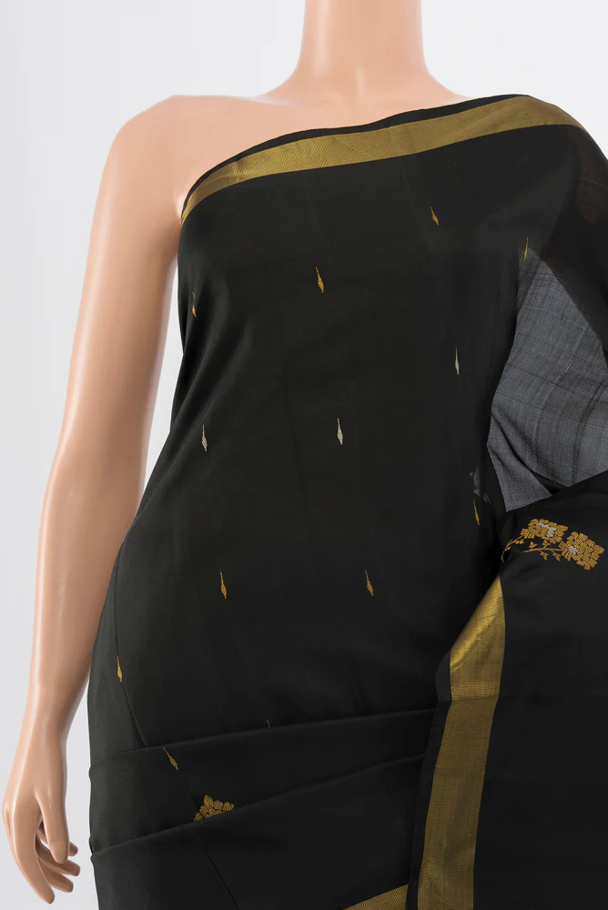 Black Kanjivaram Silk Saree - Image 2