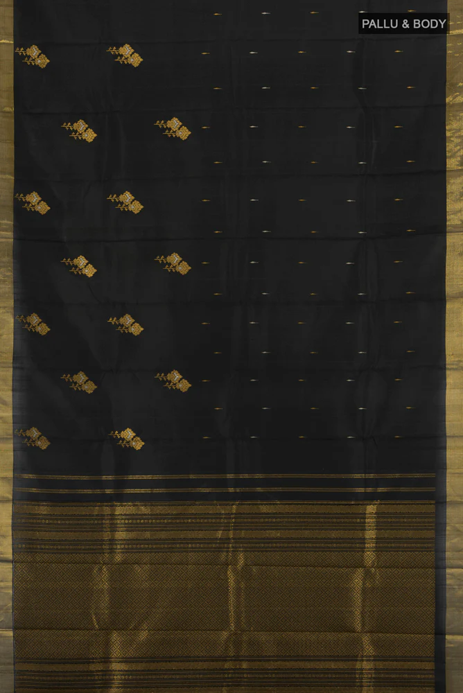 Black Kanjivaram Silk Saree - Image 5